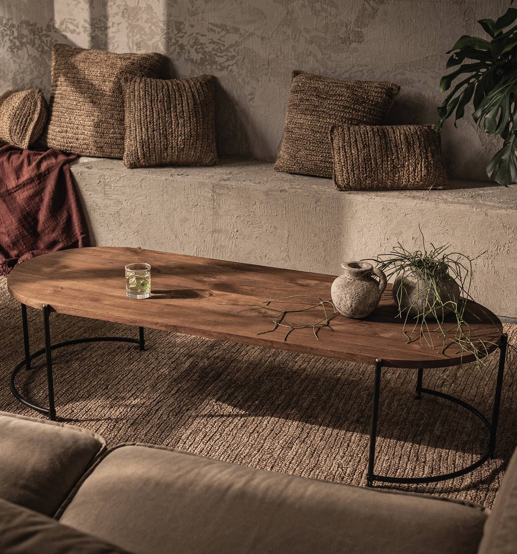 dBodhi Coco Oval Coffee Table - Oval Legs - 1430mm - Teak - Floor Stock