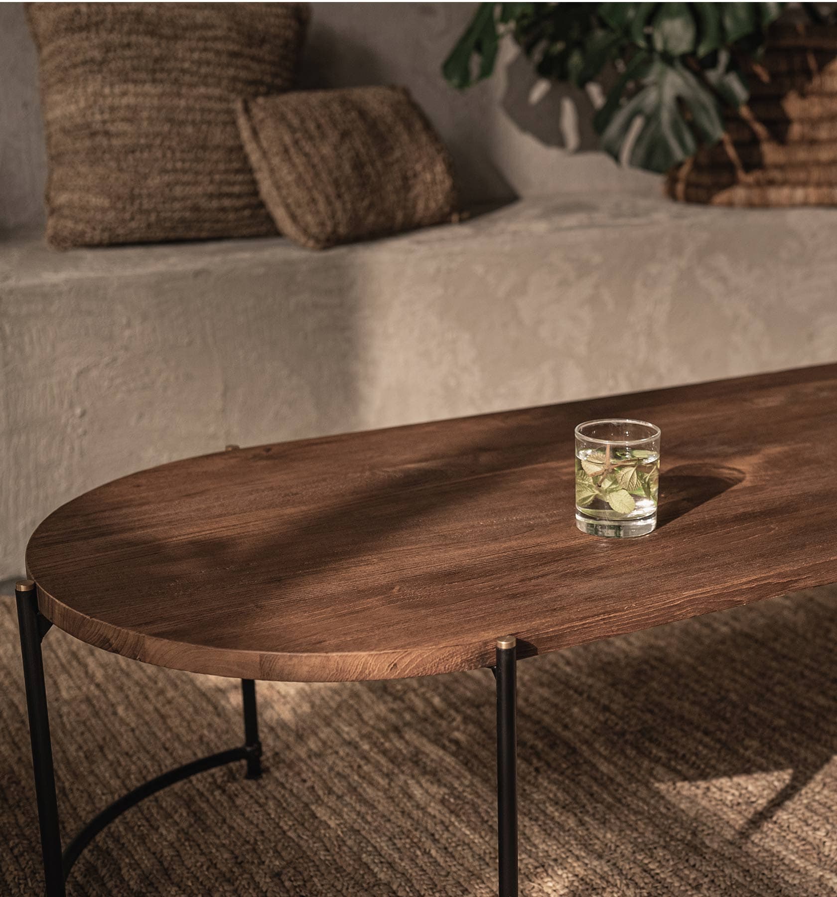 dBodhi Coco Oval Coffee Table - Oval Legs - 1430mm - Teak - Floor Stock