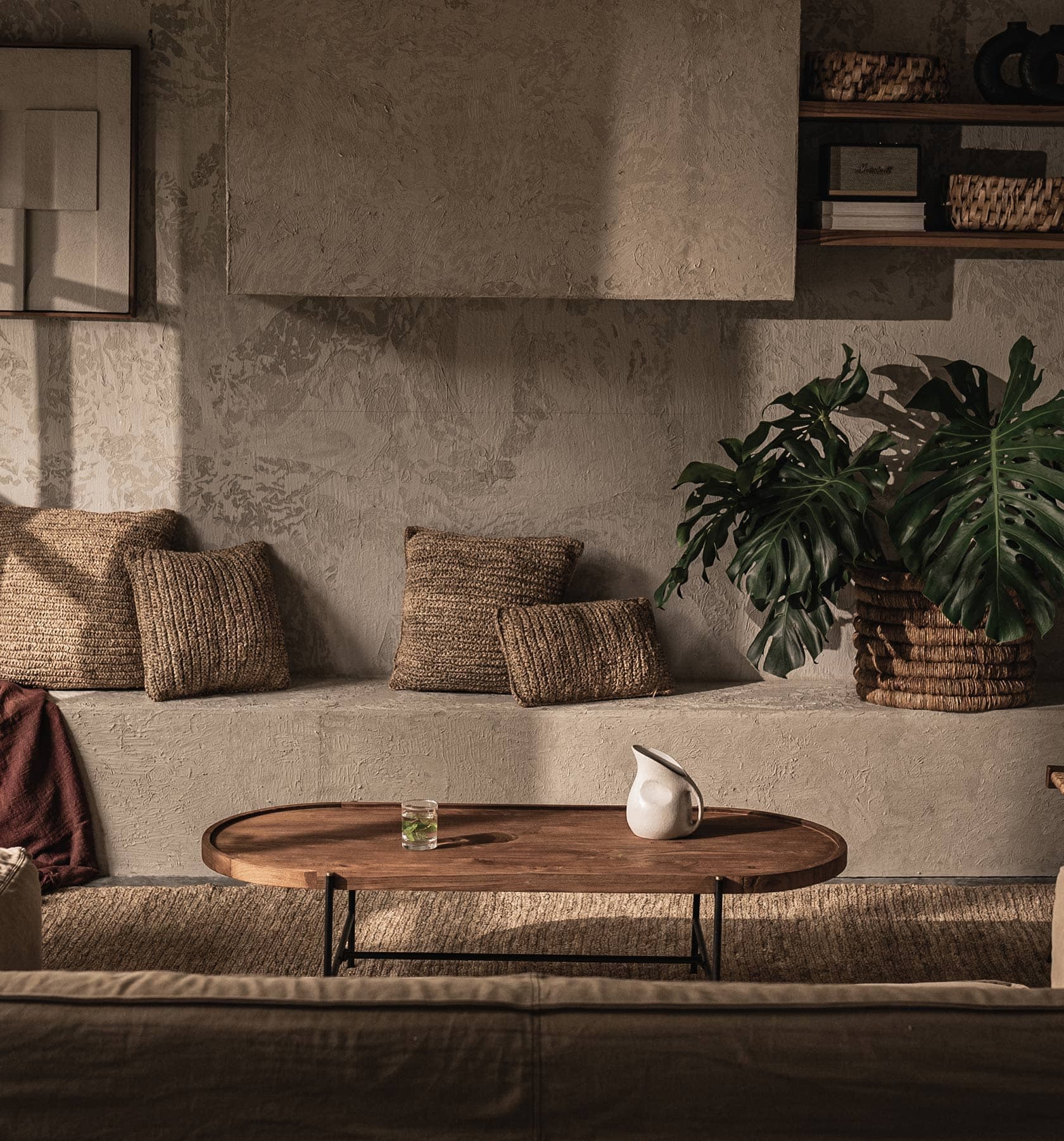 dBodhi Coco Oval Coffee Table - Rectangular Legs - 1600mm - Teak - Floor Stock