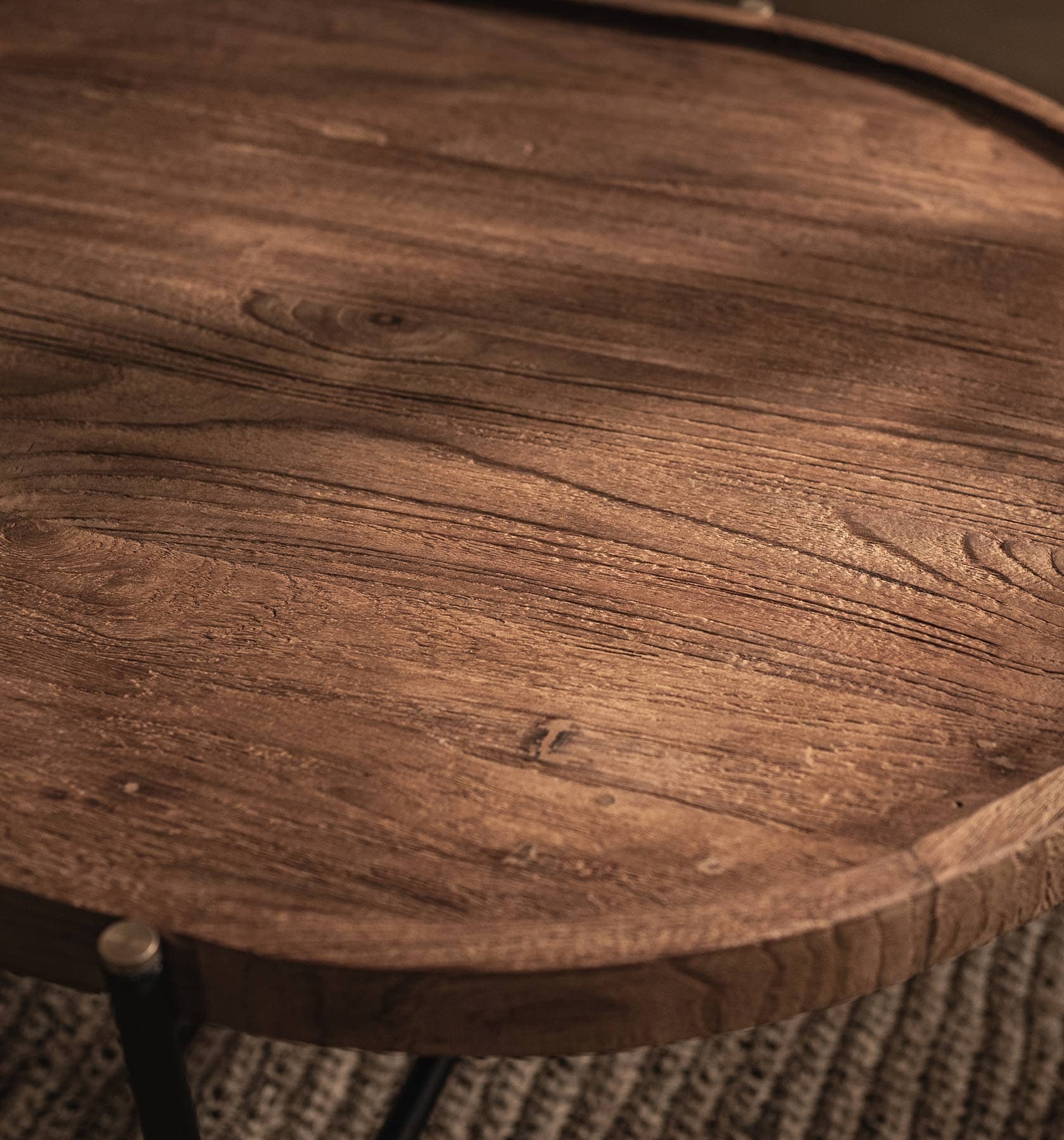 dBodhi Coco Oval Coffee Table - Rectangular Legs - 1600mm - Teak - Floor Stock