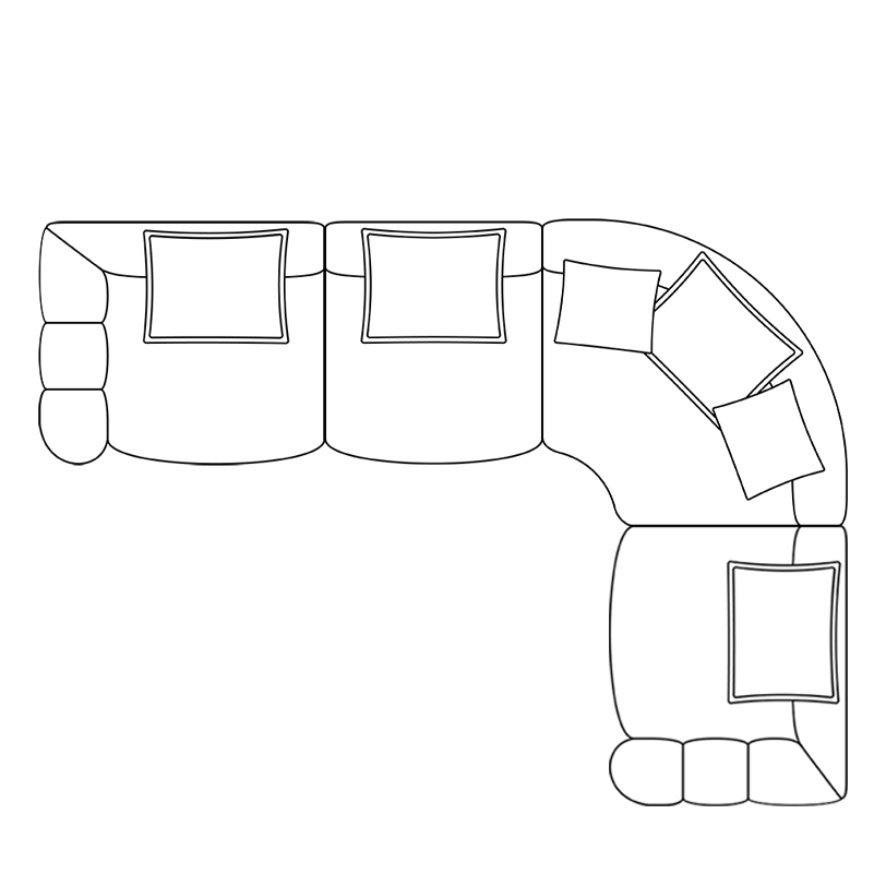 4 Seater L Shape Corner Sofa