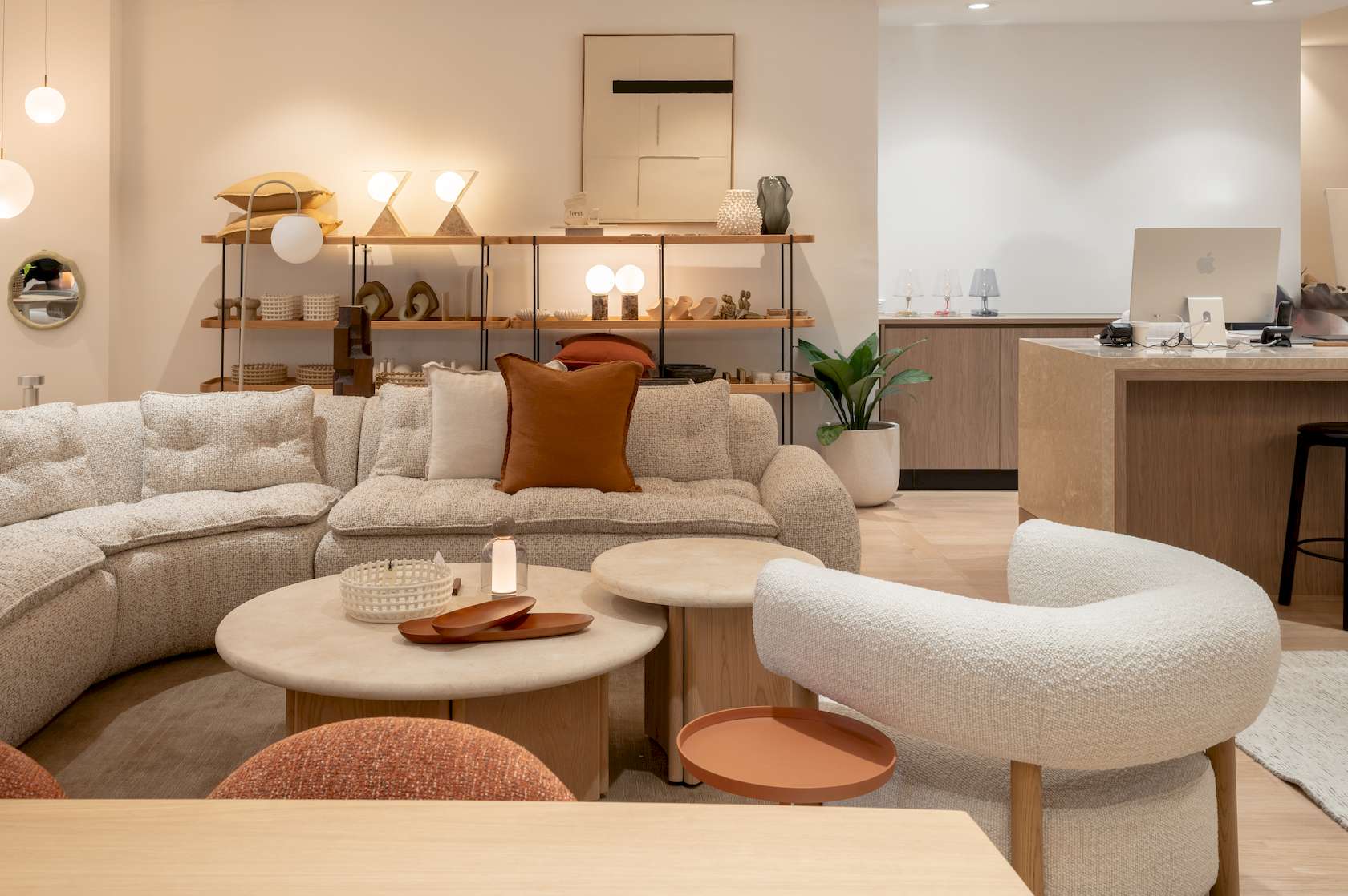 Petra Sofa - Round Corner - Wade Bumblebee - Floor Stock