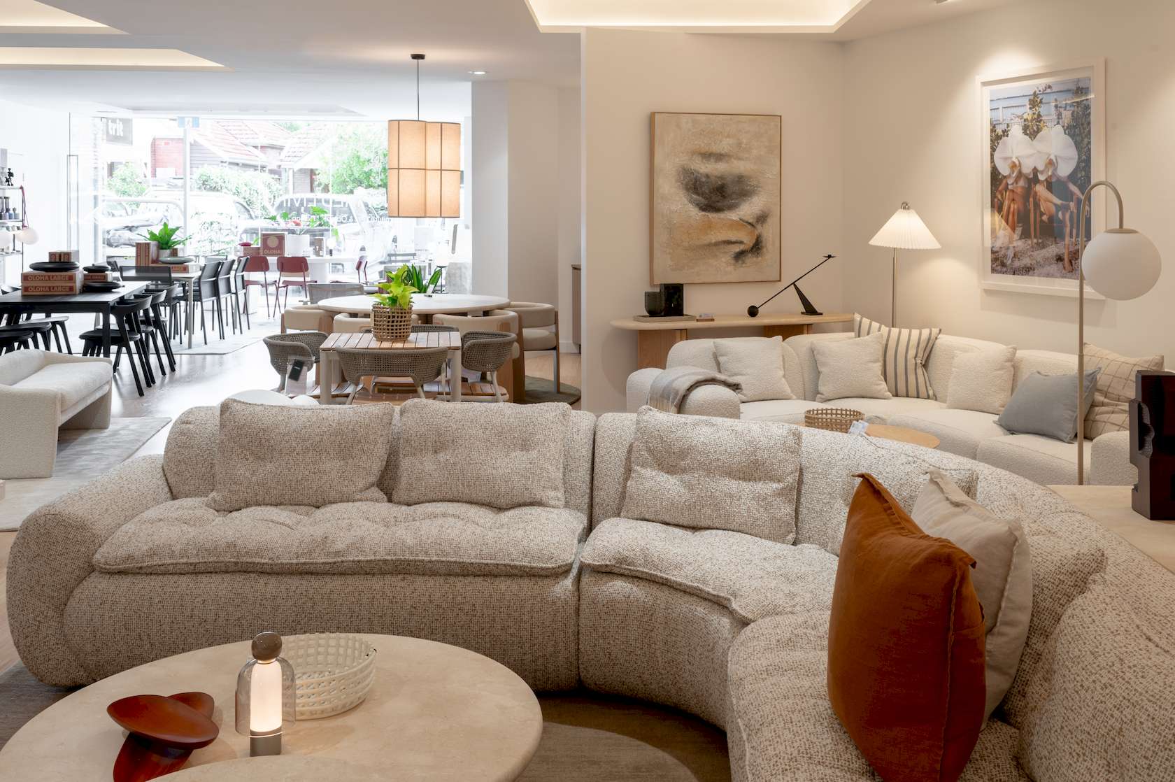 Petra Sofa - Round Corner - Wade Bumblebee - Floor Stock