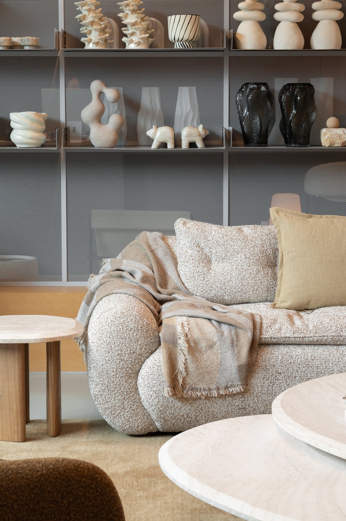 Petra Sofa - Round Corner - Wade Bumblebee - Floor Stock