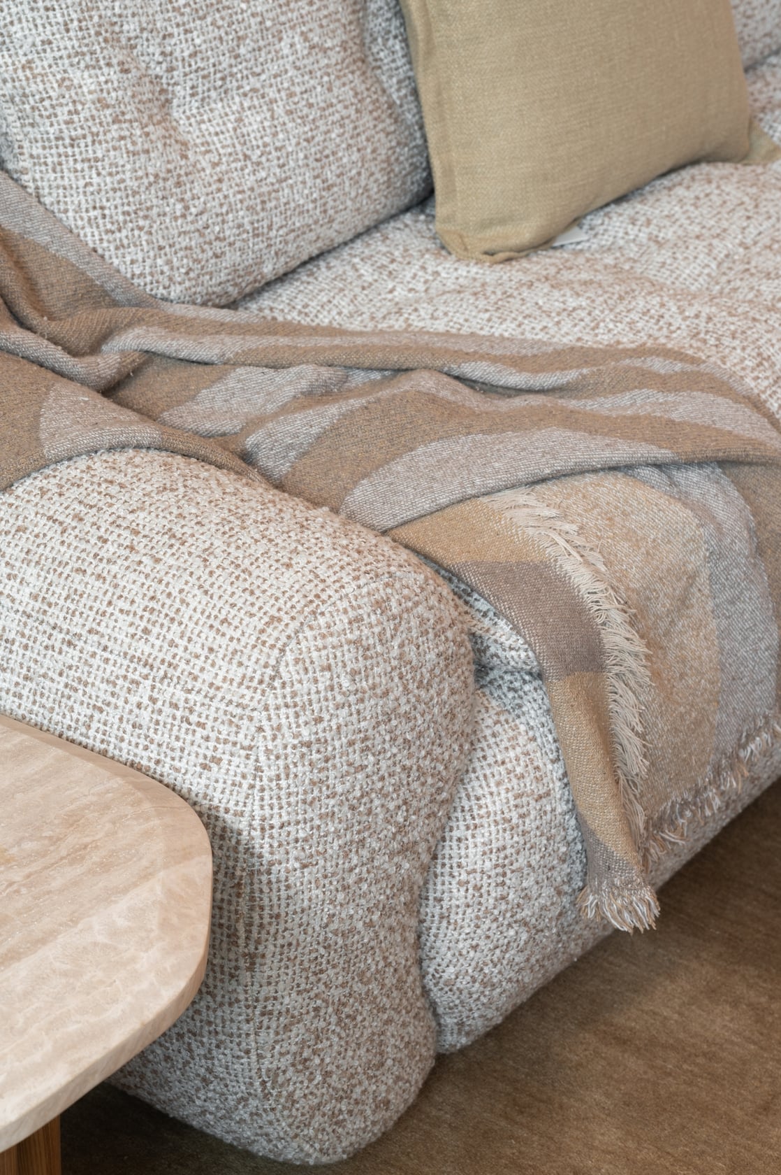 Petra Sofa - Round Corner - Wade Bumblebee - Floor Stock