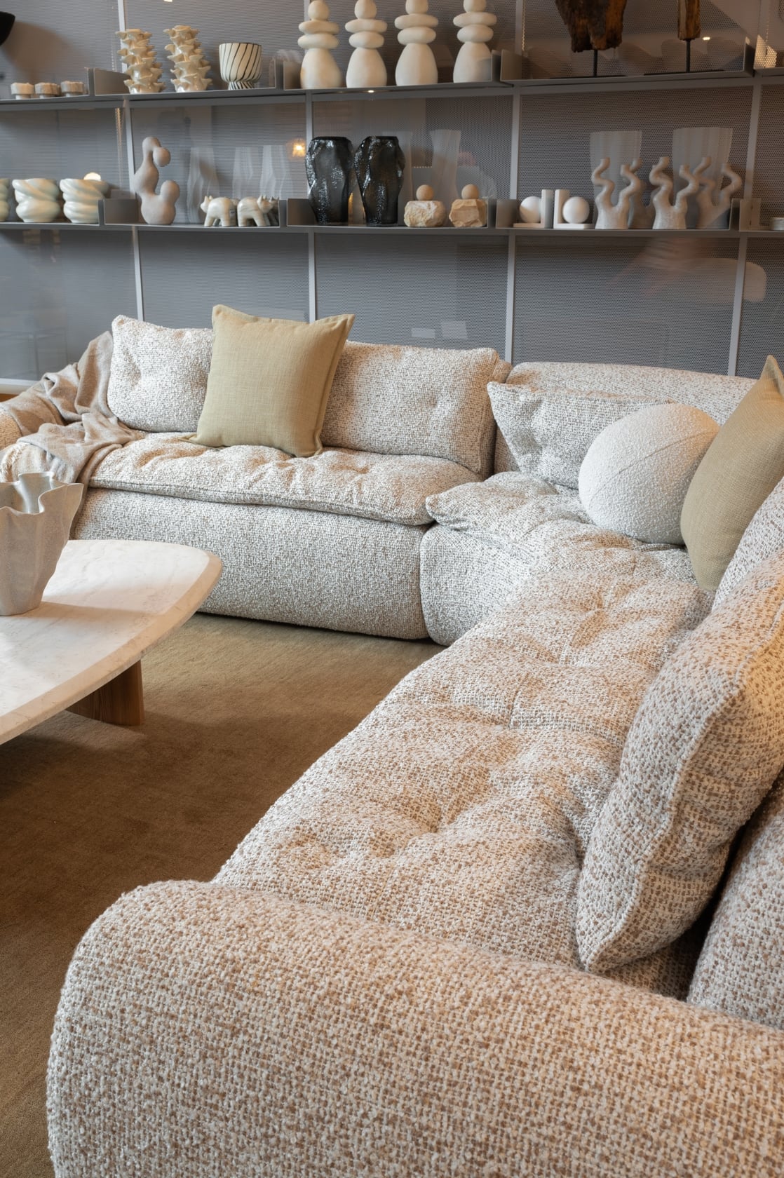 Petra Sofa - Round Corner - Wade Bumblebee - Floor Stock