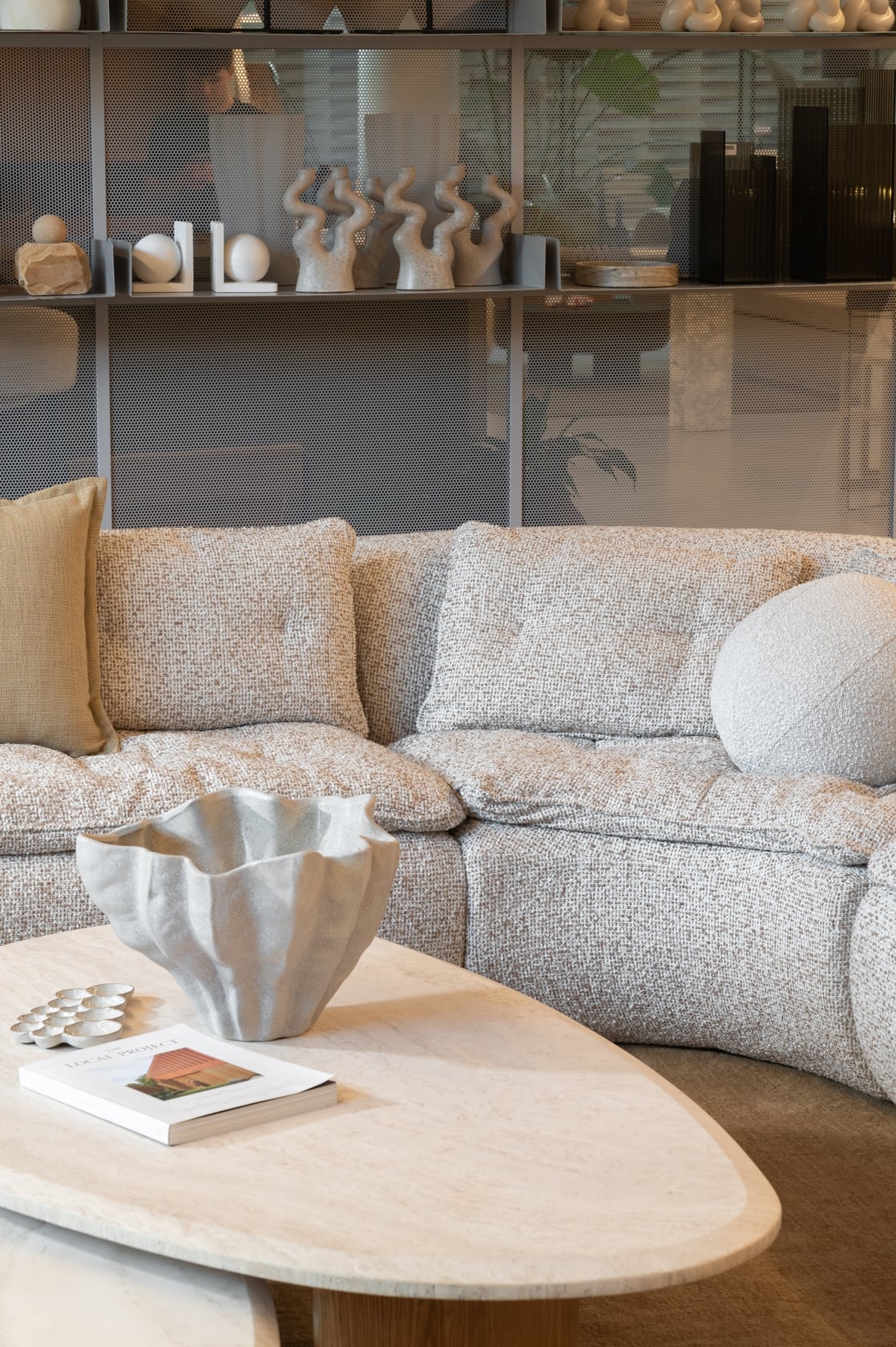 Petra Sofa - Round Corner - Wade Bumblebee - Floor Stock