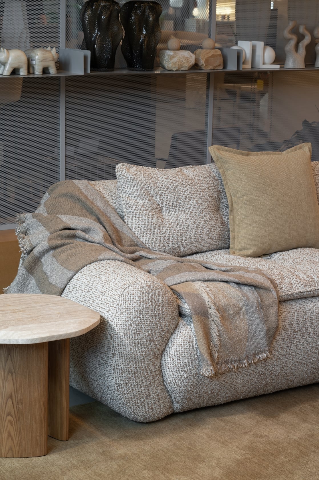 Petra Sofa - Round Corner - Wade Bumblebee - Floor Stock