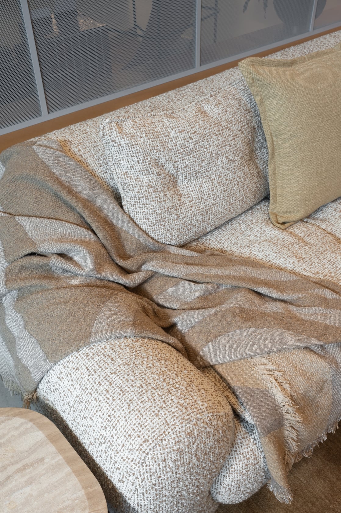 Petra Sofa - Round Corner - Wade Bumblebee - Floor Stock