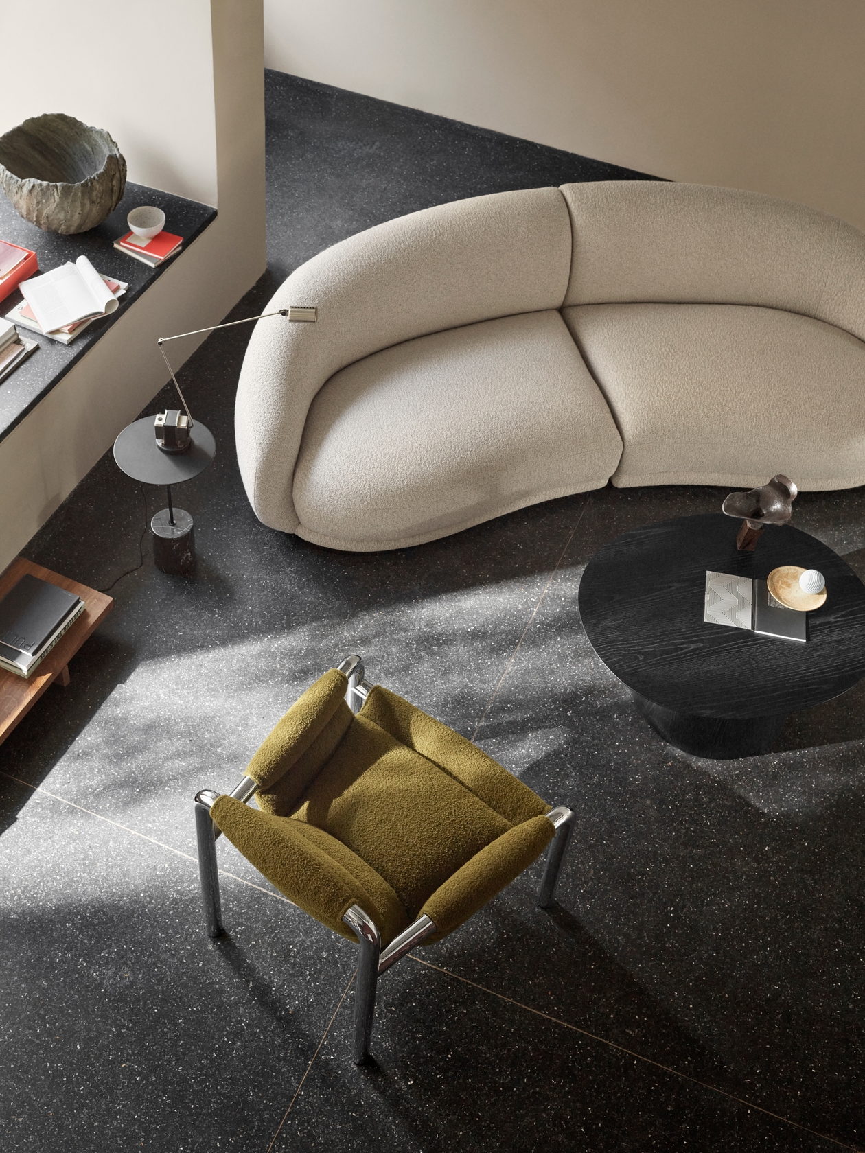 Montholon Curved 3 Seater Sofa - Dijon-Baru 0950 - Floor Stock