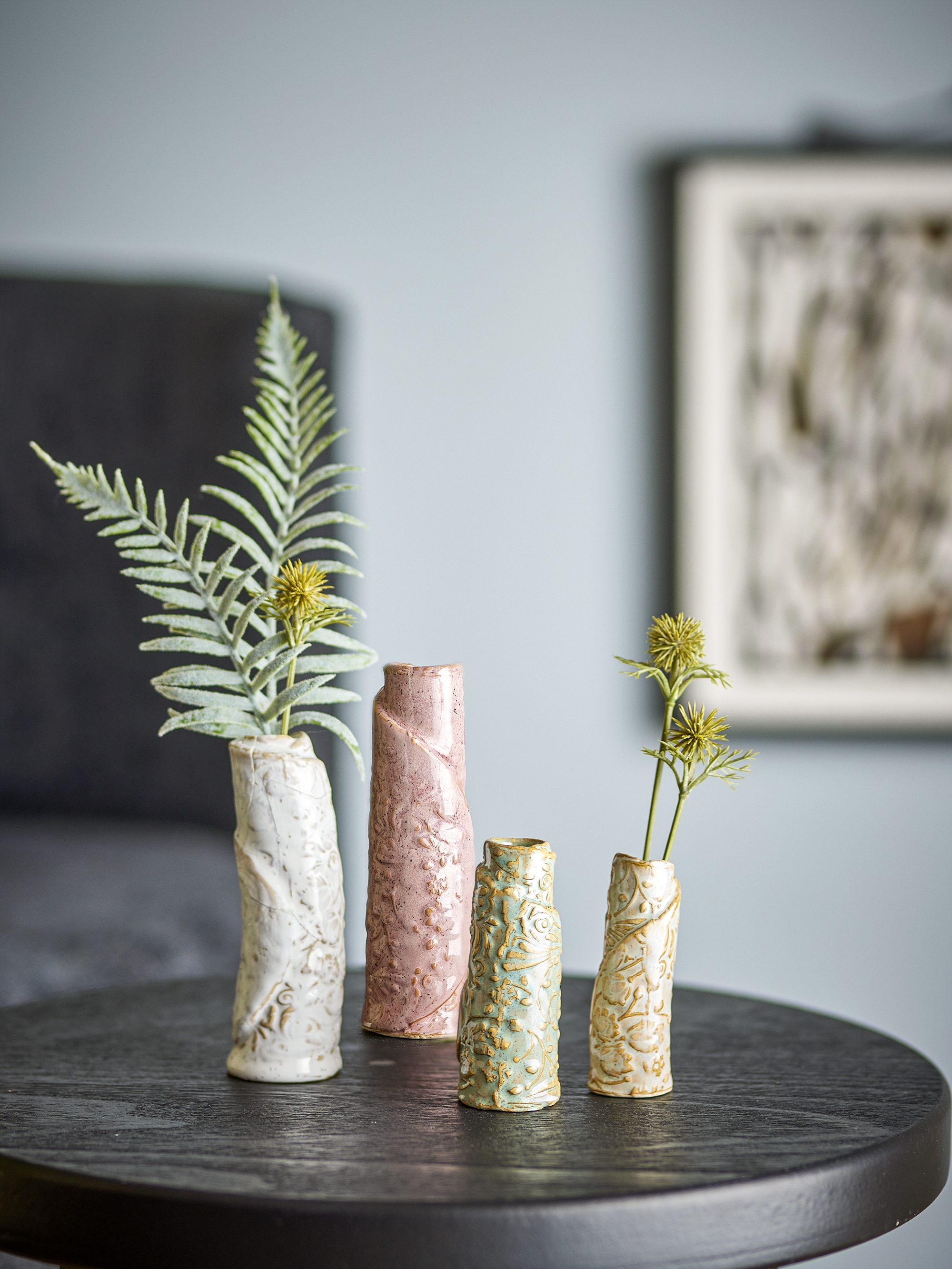 Temple Stoneware Vase - Multi - Set of 4