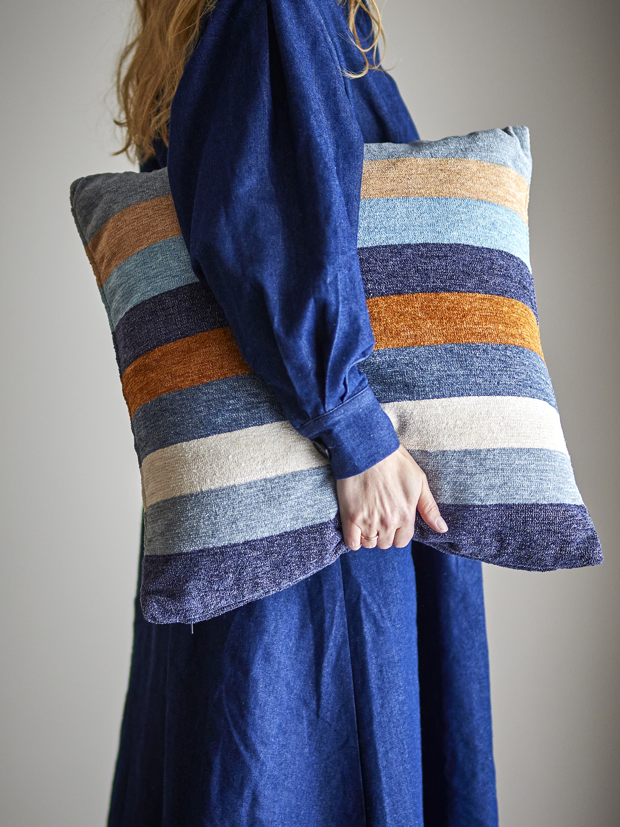 Gyani Cotton Cushion - Blue