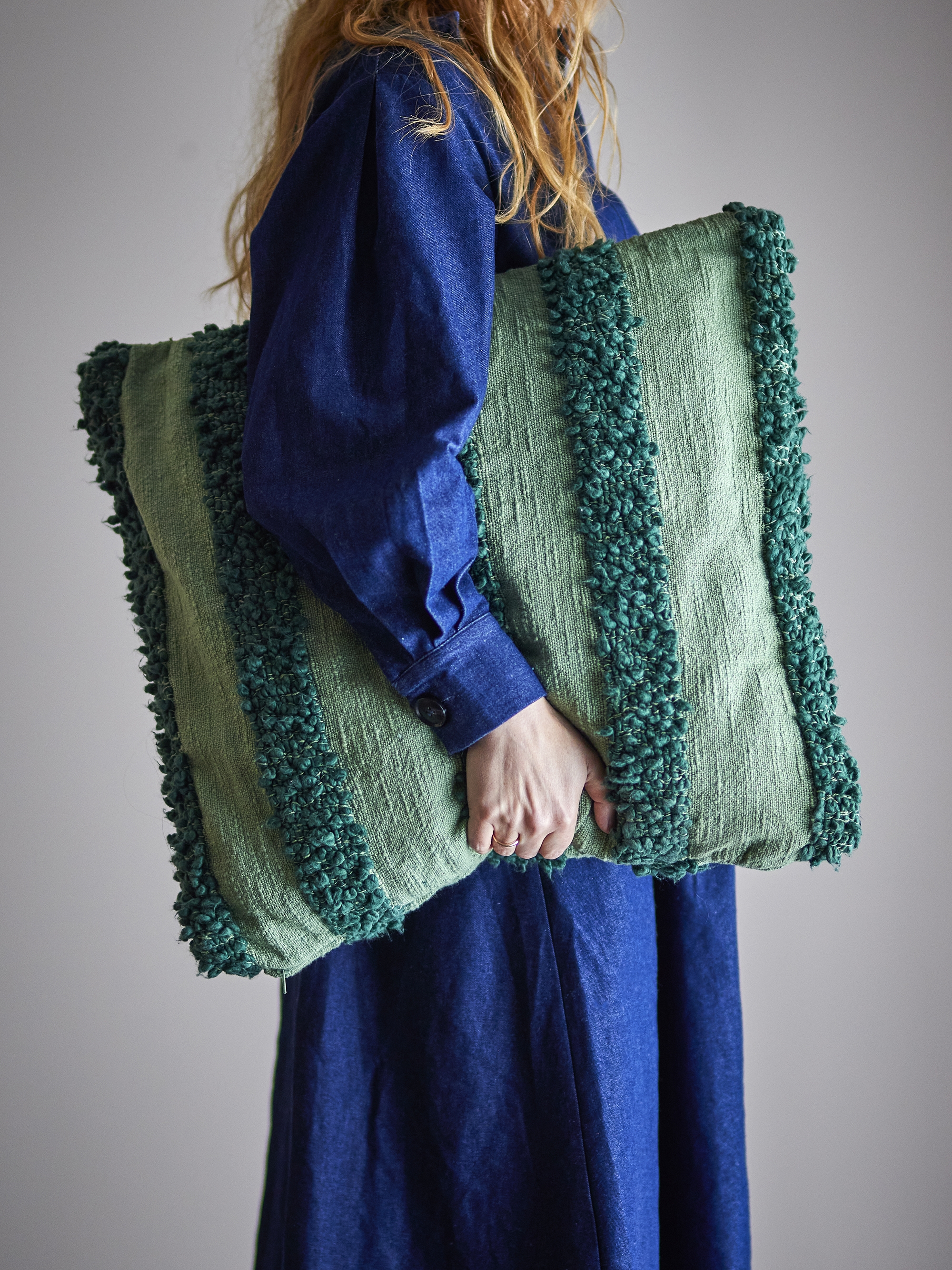 Cory Cotton Cushion - Green