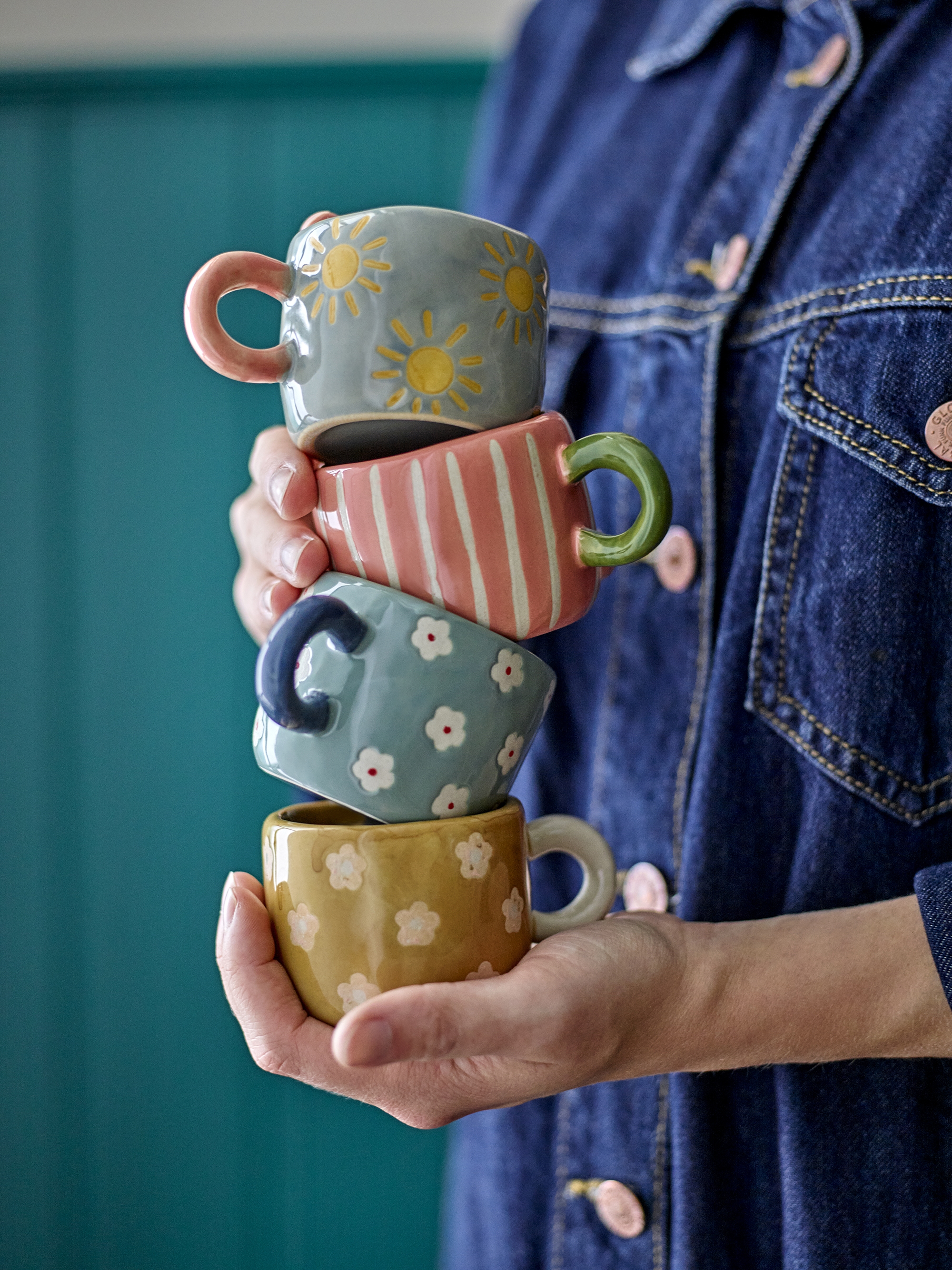 Nini Stoneware Cup - Multi - Set of 4