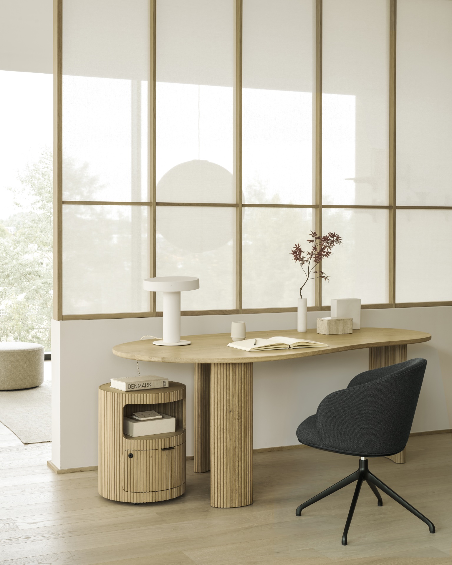 Ethnicraft Oak Boomerang Desk