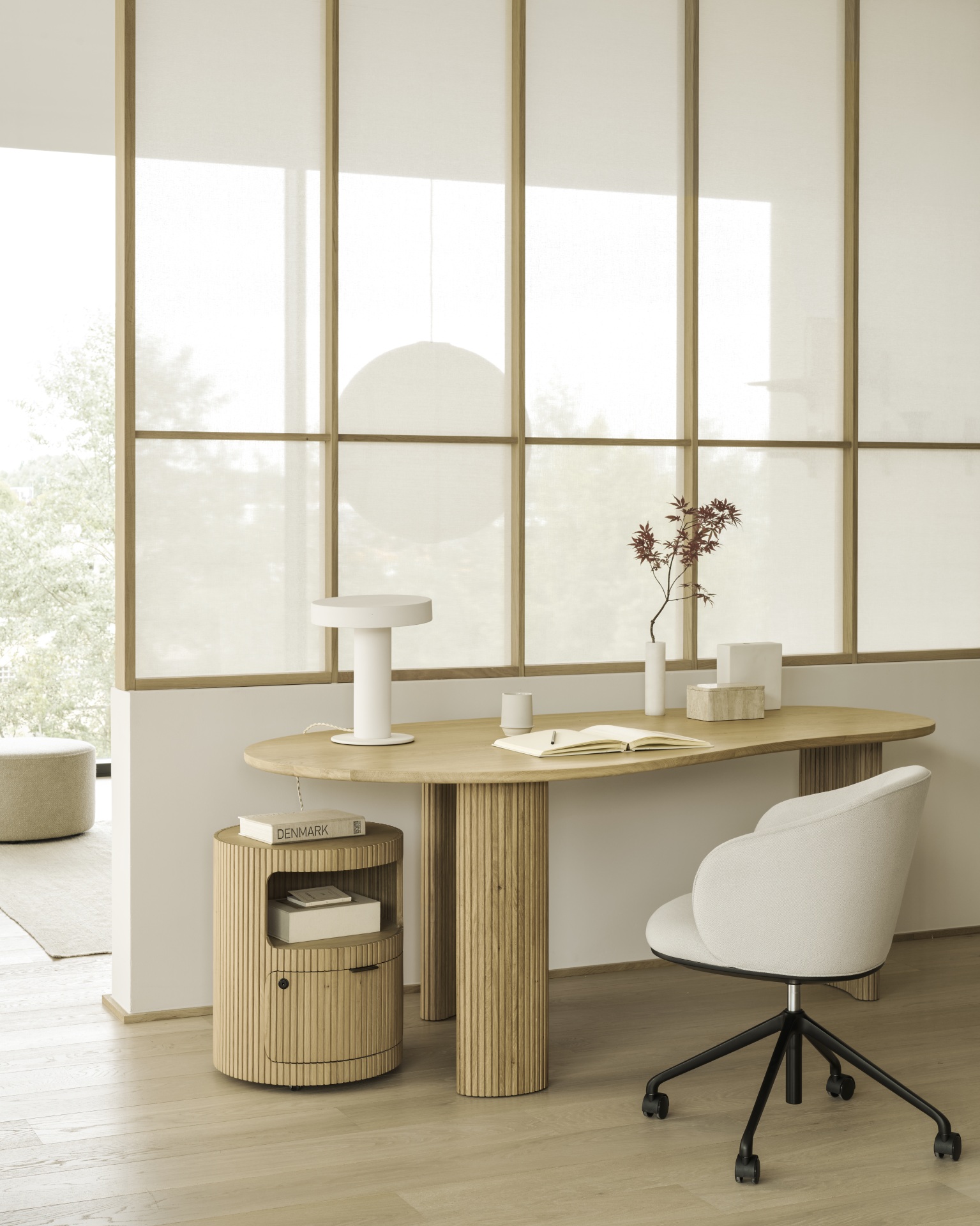 Ethnicraft Oak Boomerang Desk