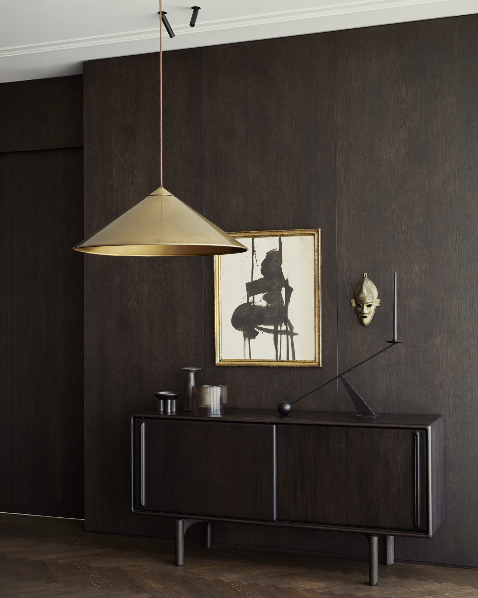 Ethnicraft Mahogany Flow Sideboard - 2 Sliding Doors