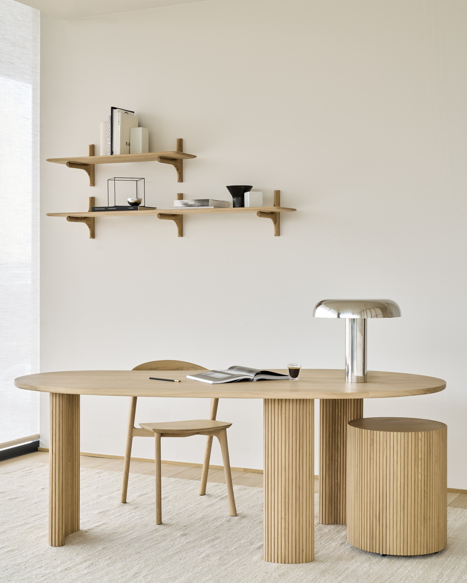 Ethnicraft Oak Roller Max Side Table