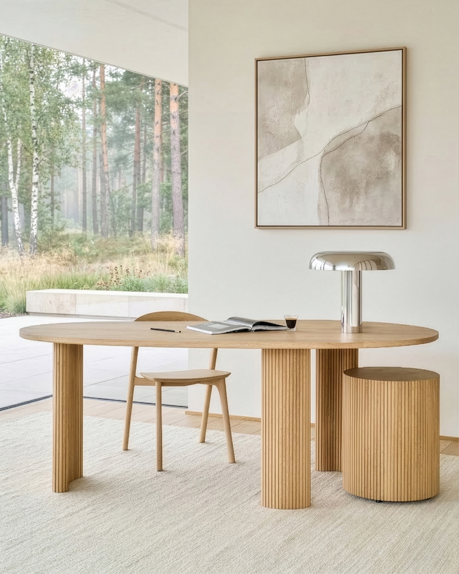 Ethnicraft Oak Roller Max Side Table