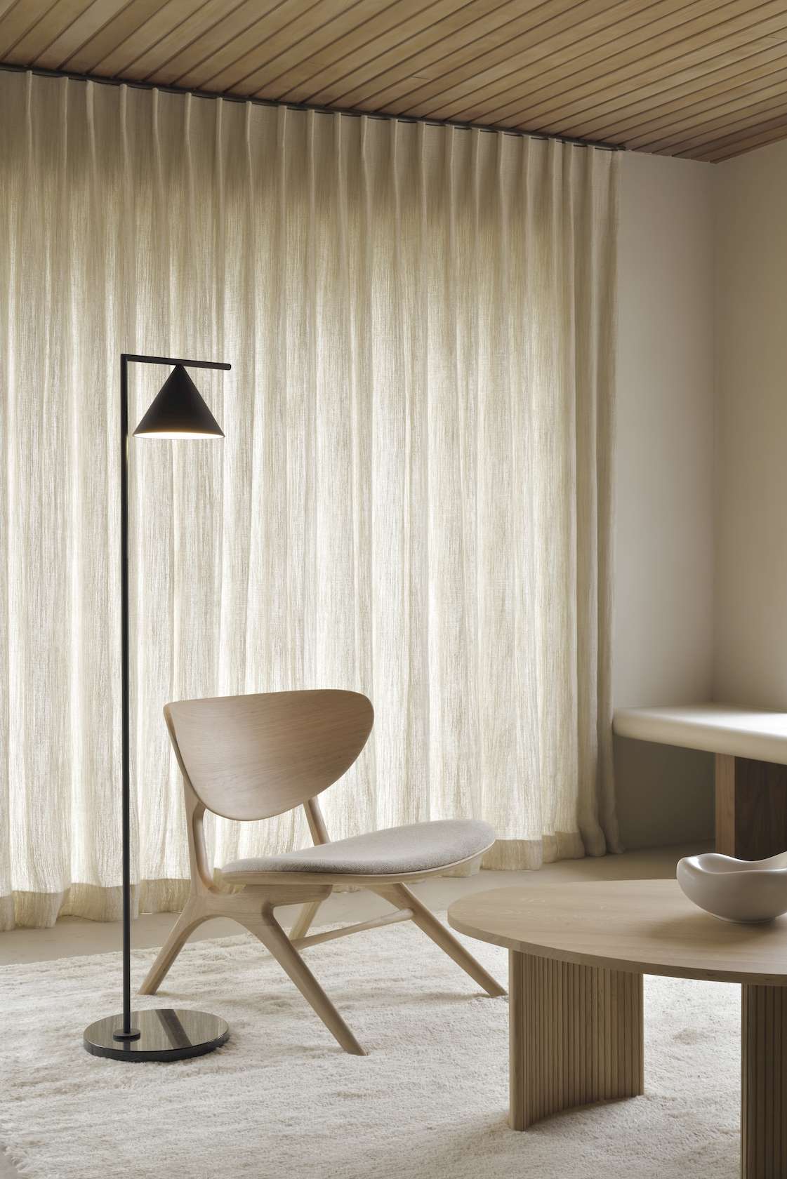 Ethnicraft Oak Eye Lounge Chair - Fabric