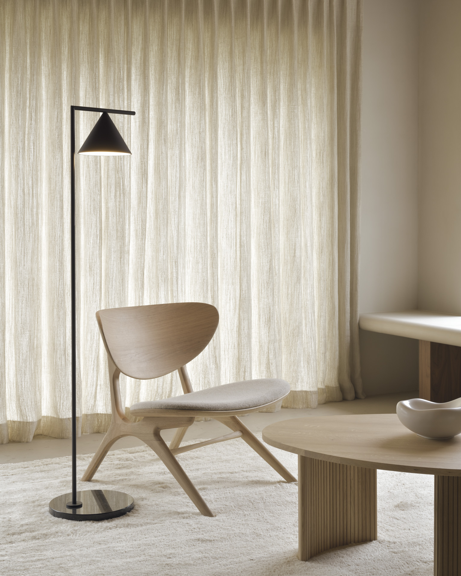 Ethnicraft Oak Eye Lounge Chair - Fabric