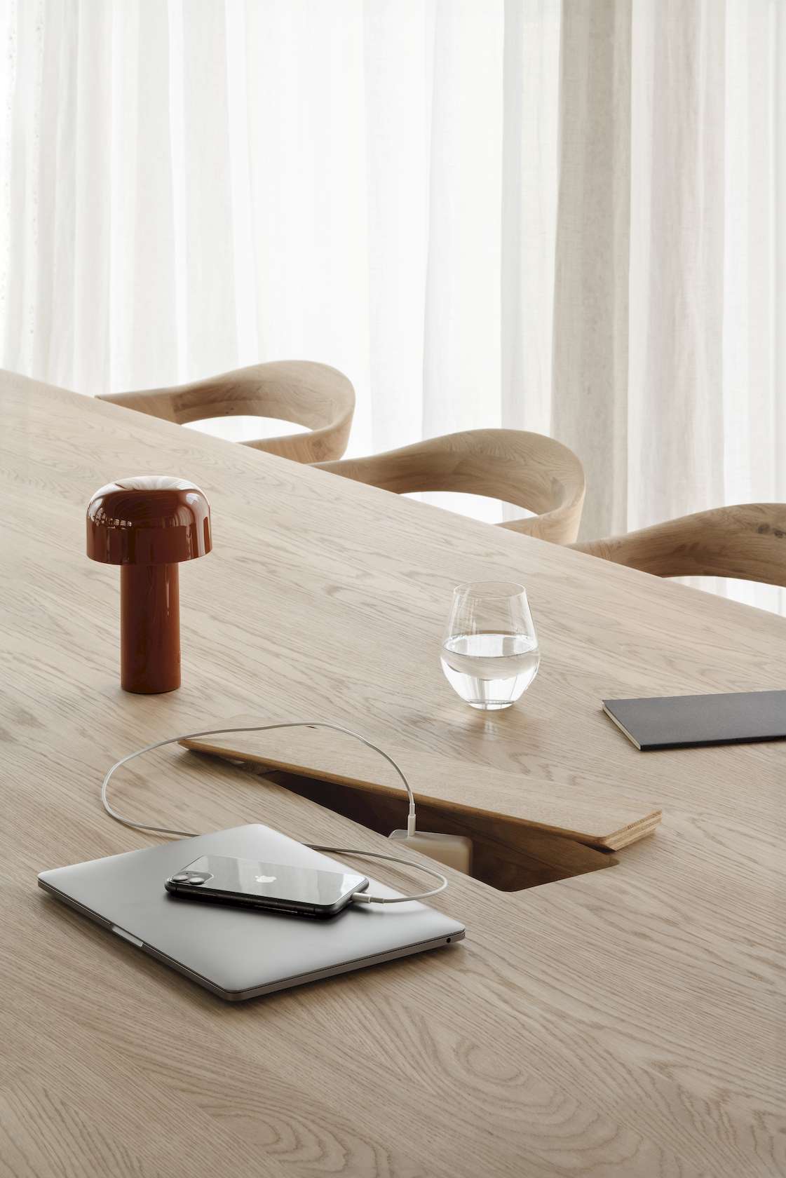 Ethnicraft Oak Geometeric Meeting Table