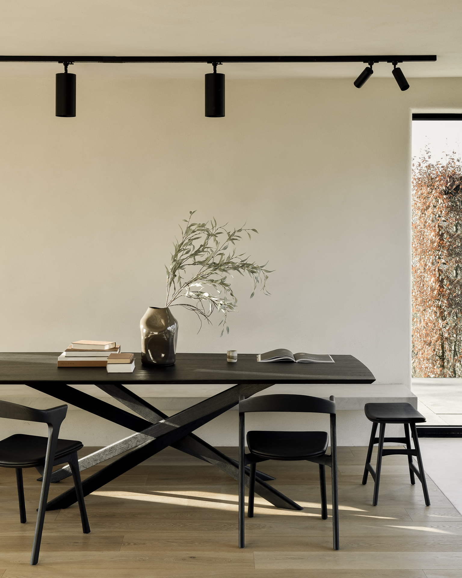 Ethnicraft Oak Osso Stool - Leather