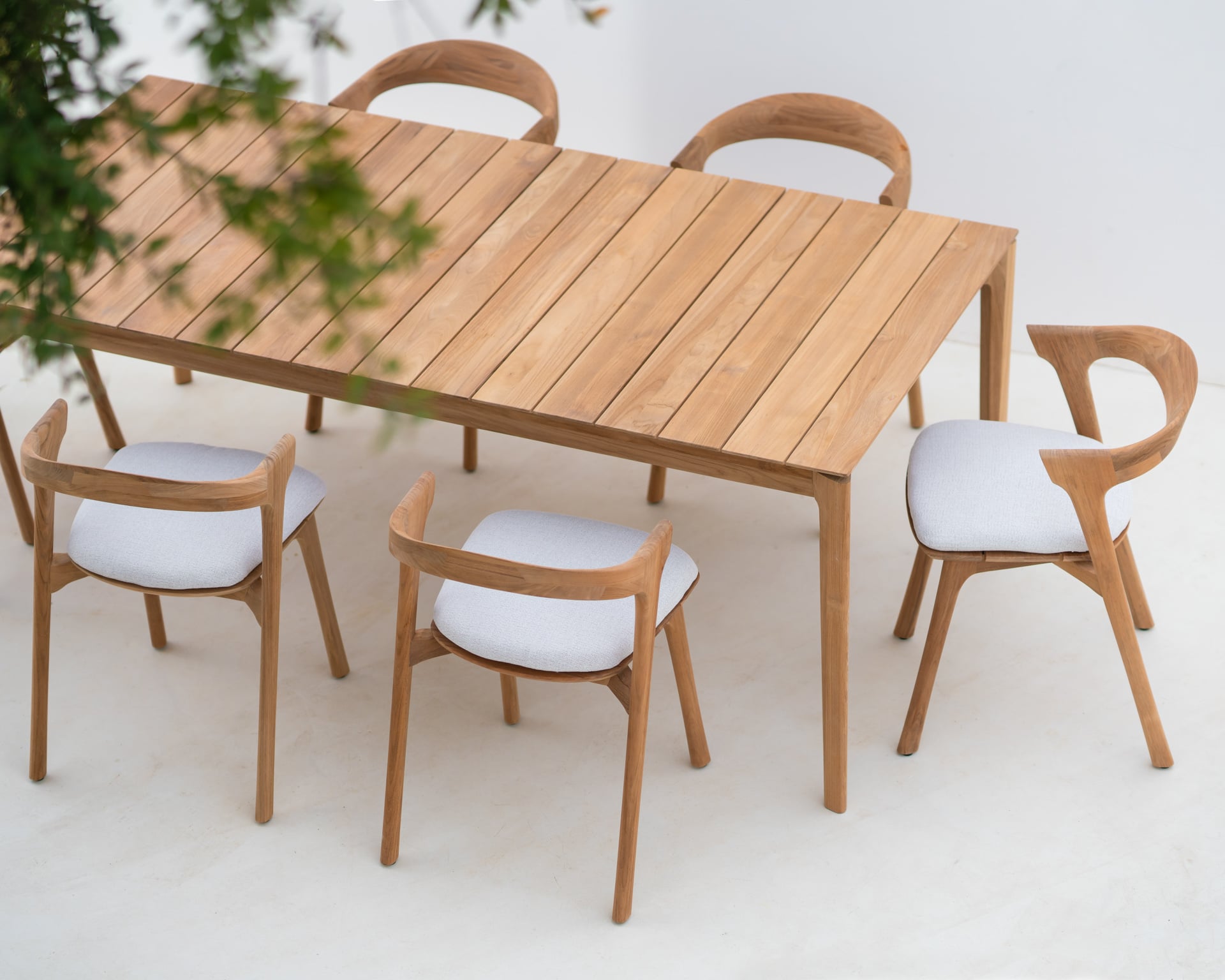 Ethnicraft Teak Bok Outdoor Dining Chair - Seat Cushion (Set)