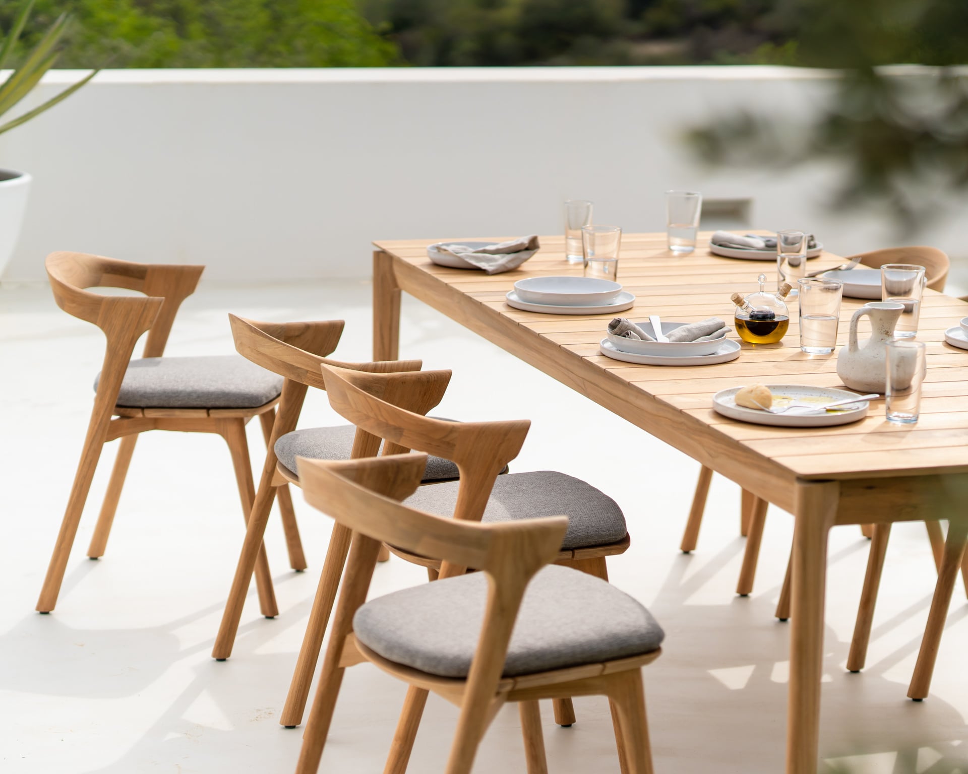 Ethnicraft Teak Bok Outdoor Dining Chair - Seat Cushion (Set)