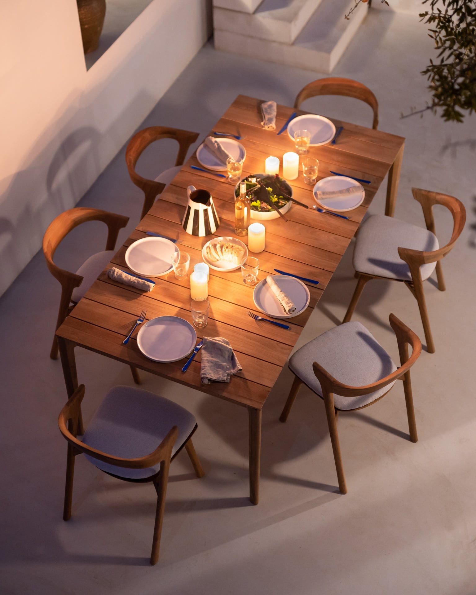 Ethnicraft Teak Bok Outdoor Dining Chair - Seat Cushion (Set)