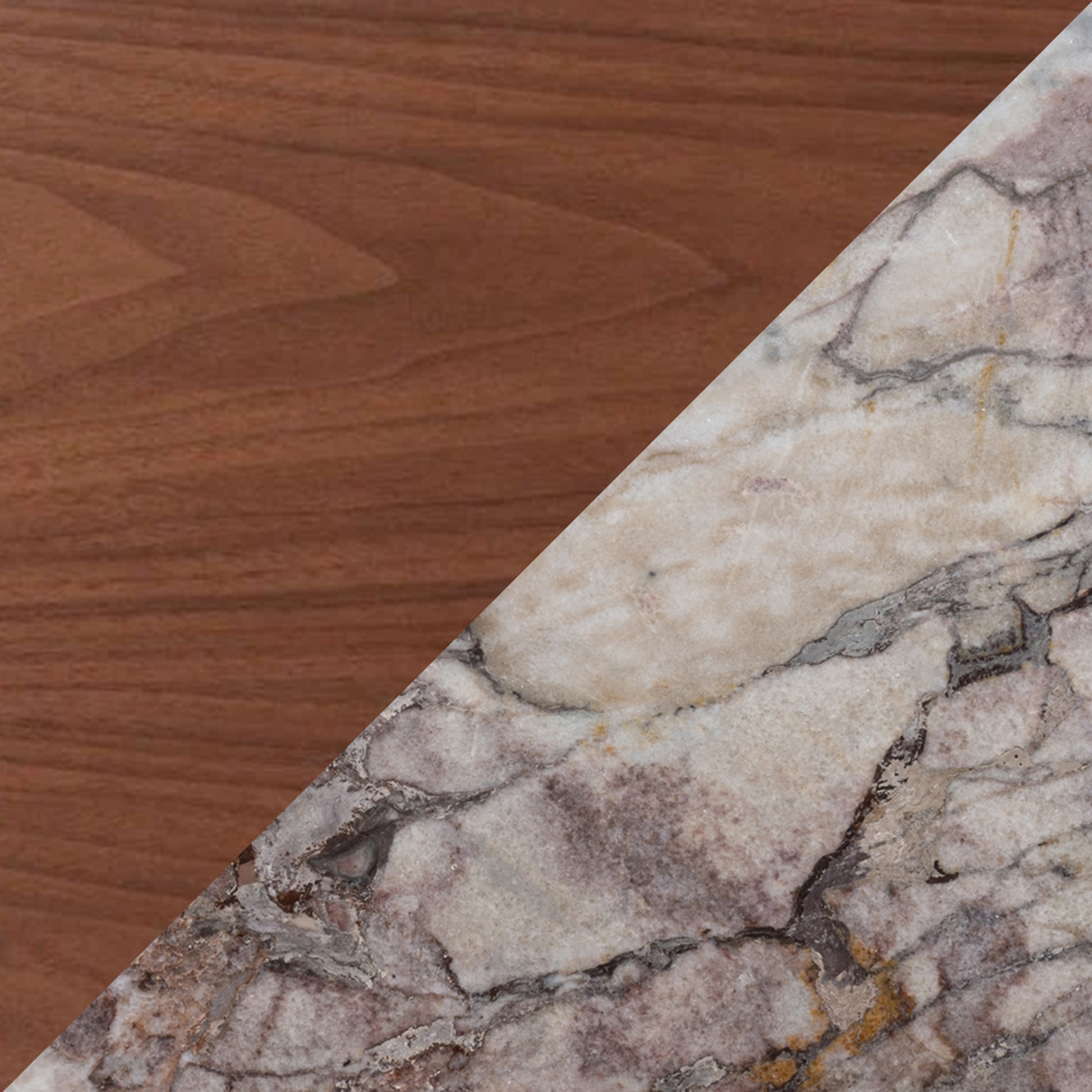 Walnut/Breccia Rosetta Marble