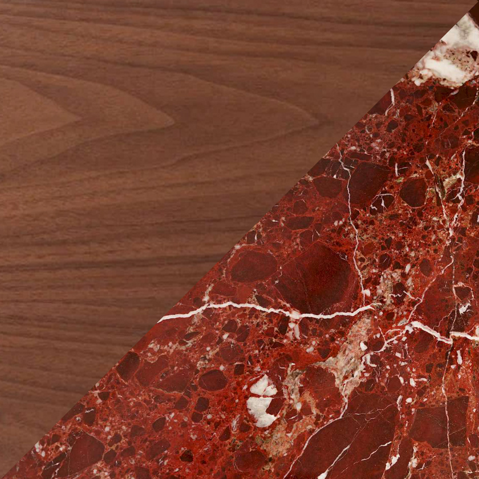 Walnut/Rosso Levanto Marble