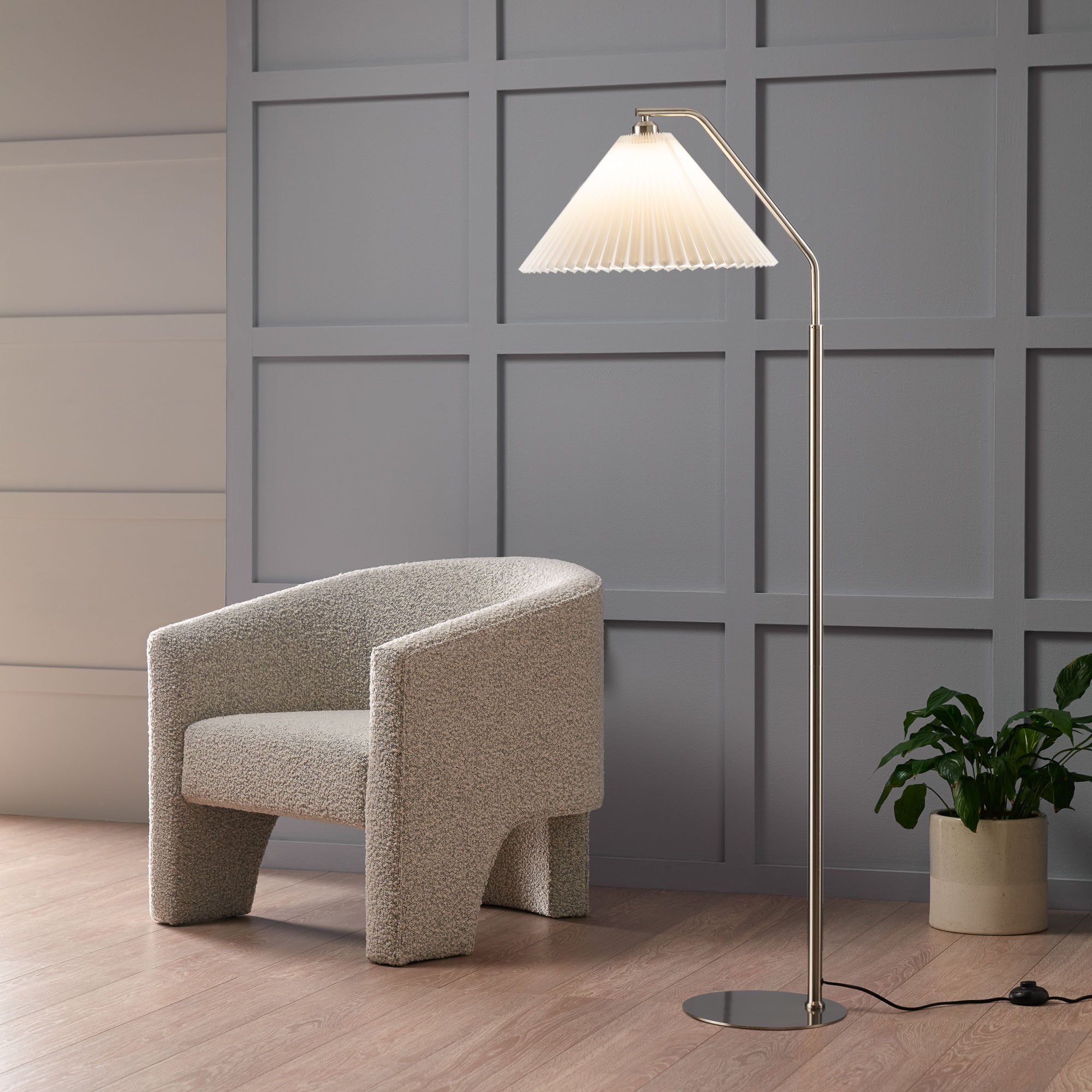 Pai Floor Lamp - Nickel - Floor Stock
