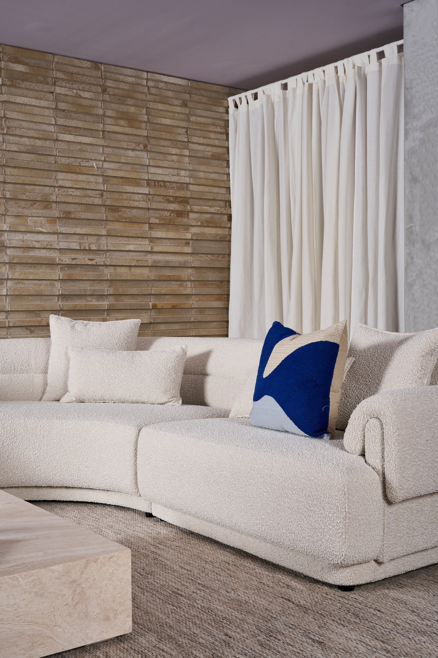 Cube Square Coffee Table - Beige Onyx Marble