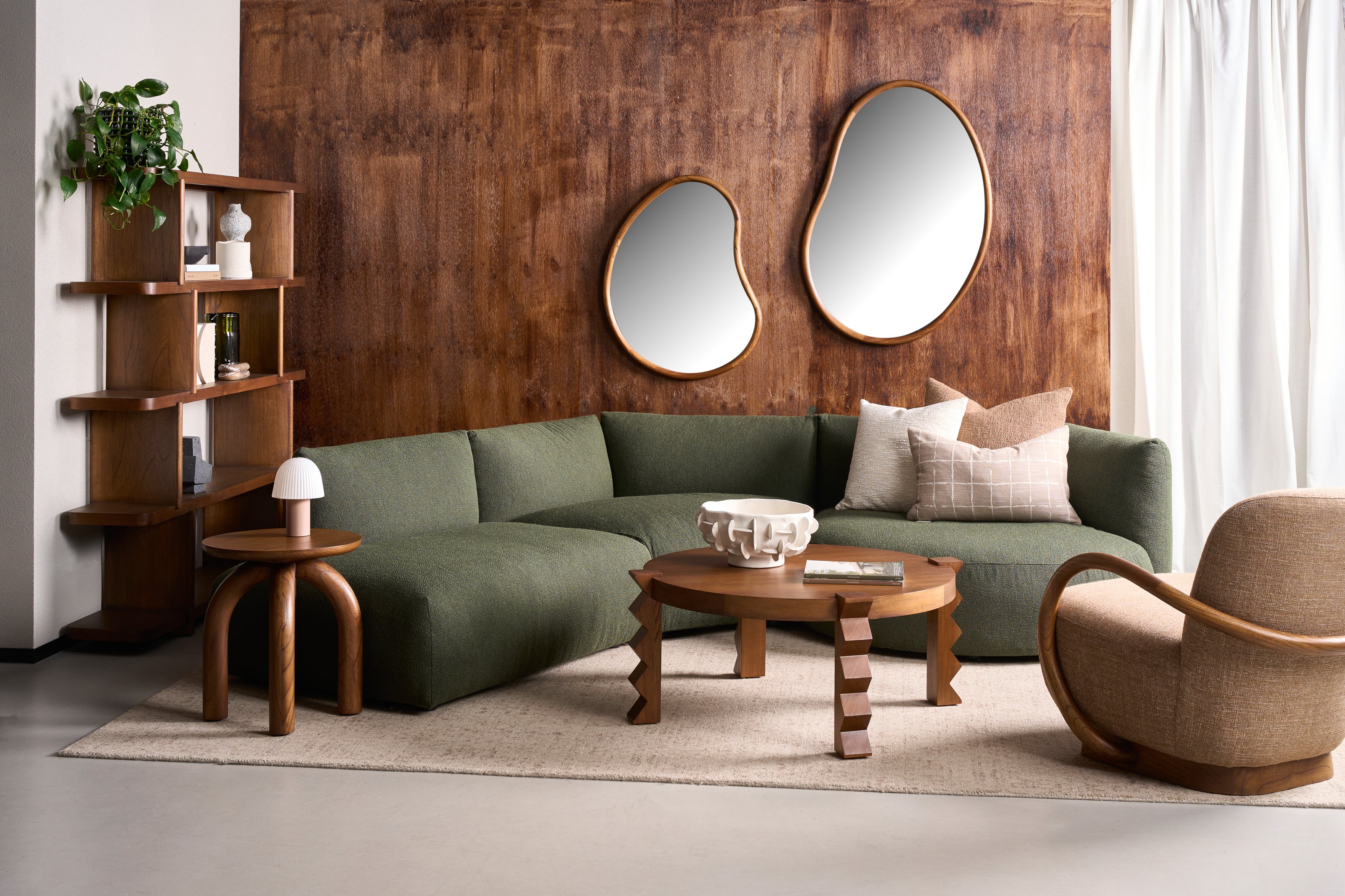 Slipper Sofa Set - Seaweed-Lisa 0028 - Floor Stock