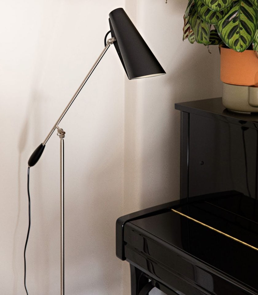 Birdy Floor Lamp - Black/Brass - Floor Stock