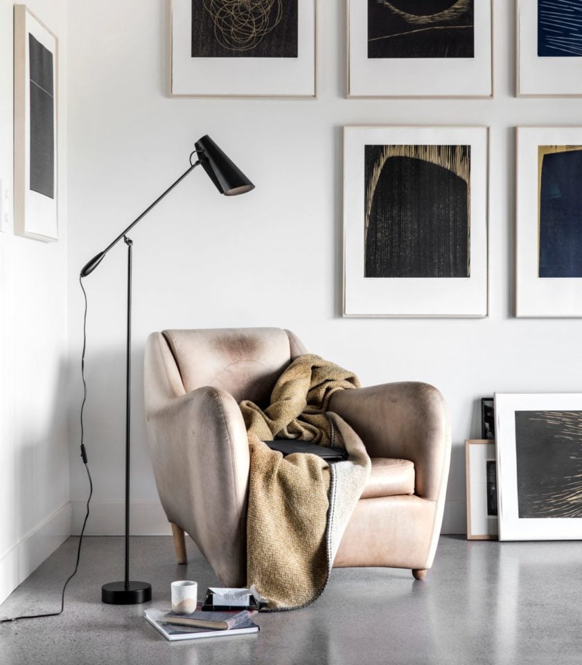 Birdy Floor Lamp - Black/Brass - Floor Stock