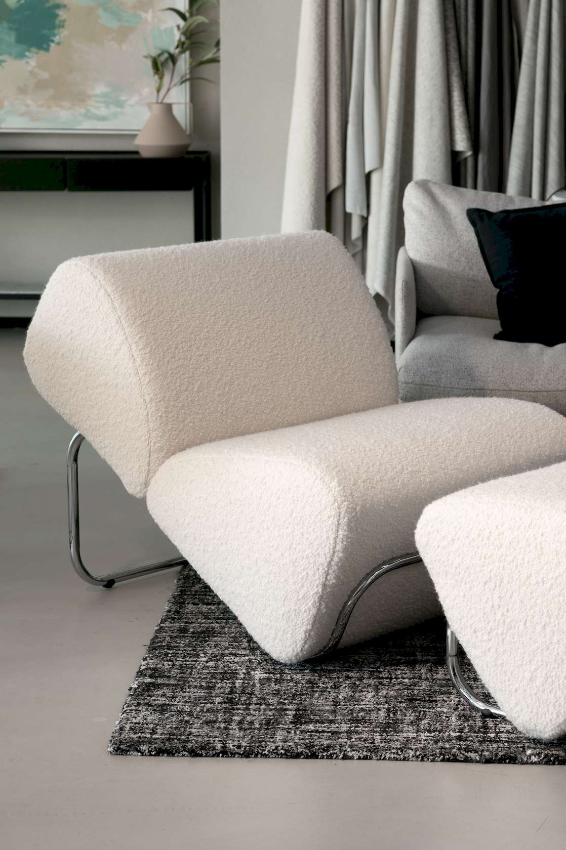 Trend Boucle Set - Chrome/Ivory - Floor Stock