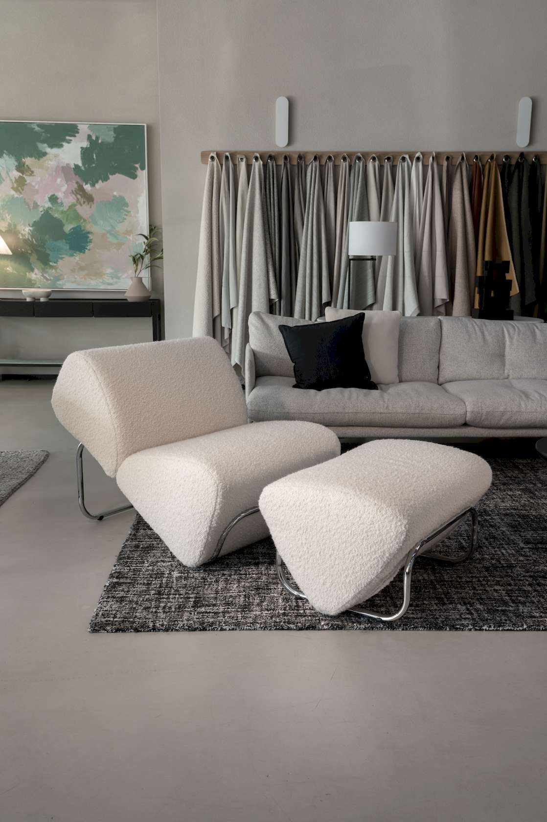 Trend Boucle Set - Chrome/Ivory - Floor Stock