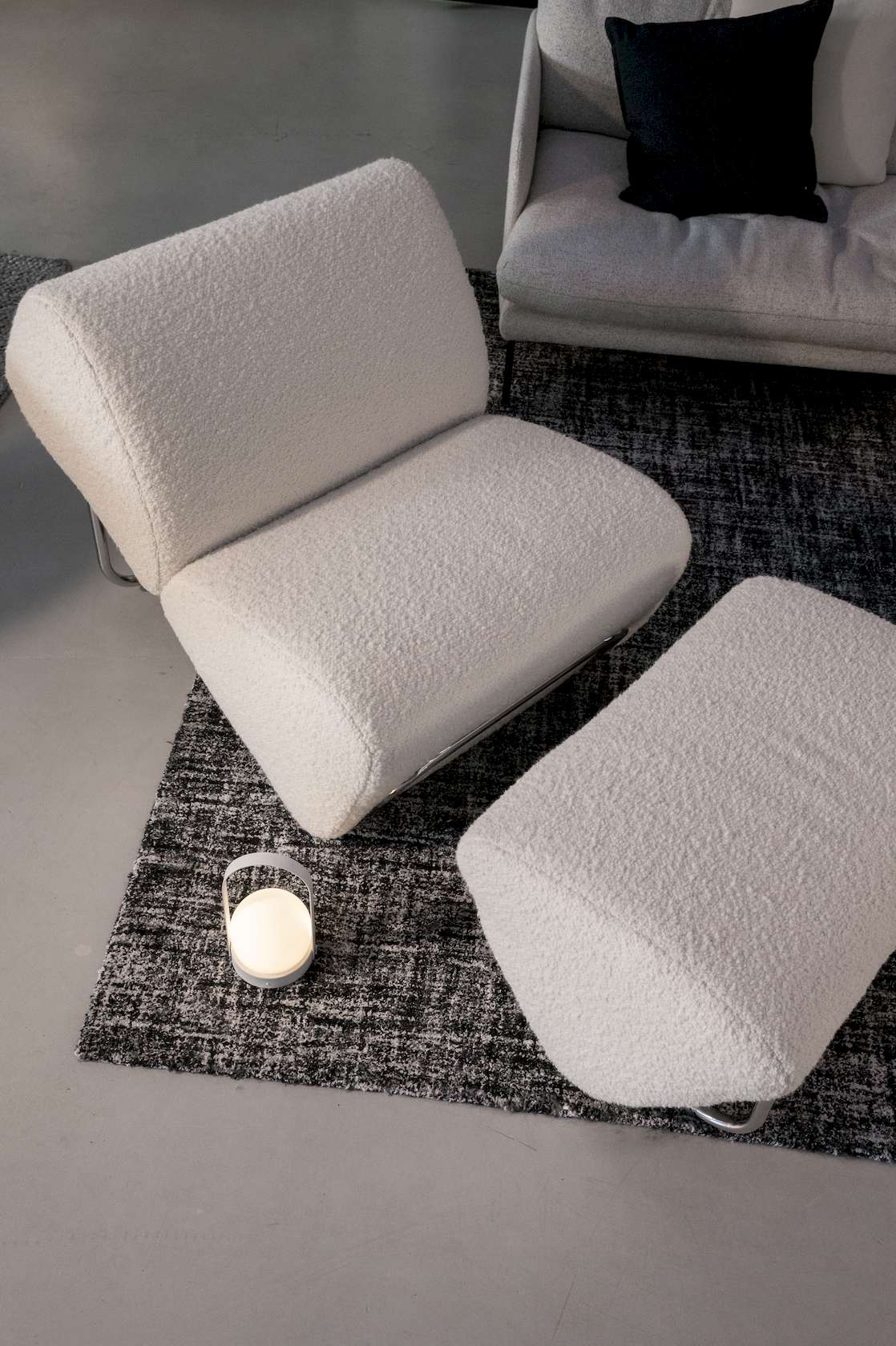 Trend Boucle Set - Chrome/Ivory - Floor Stock