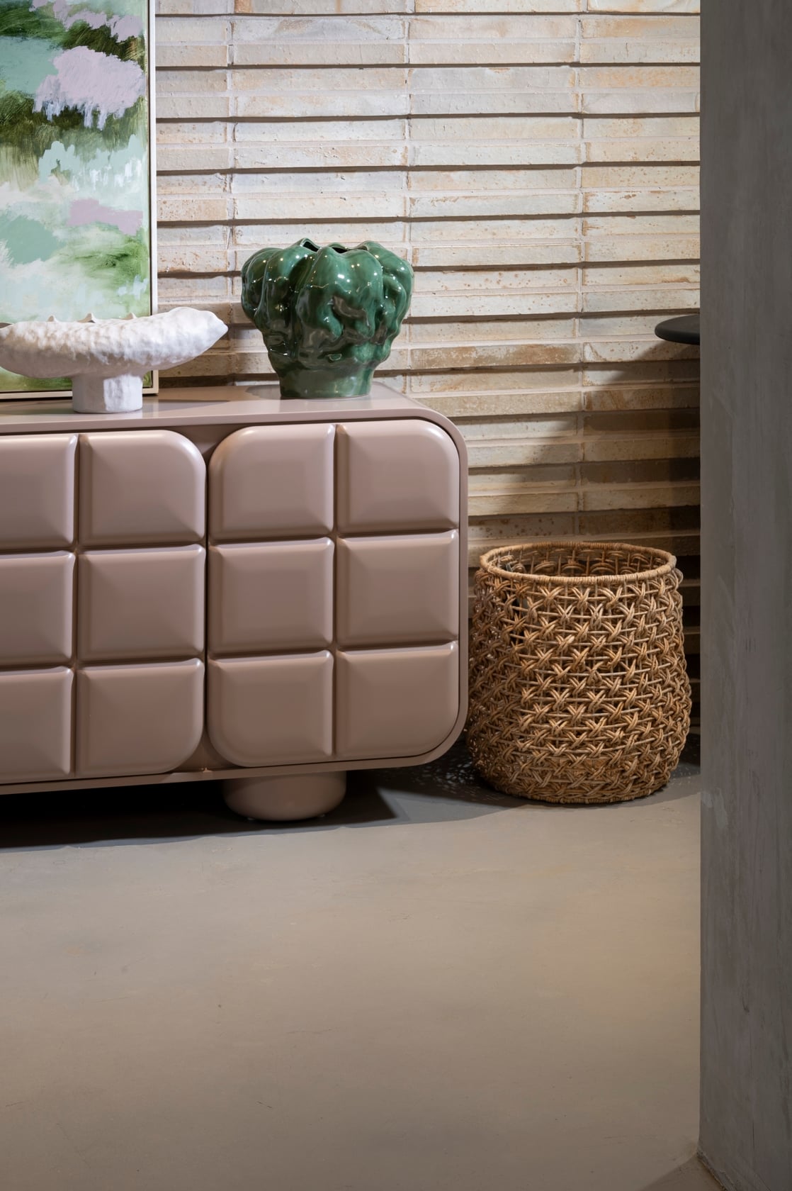 Serano 4 Door Sideboard - Dusty Pink - Floor Stock