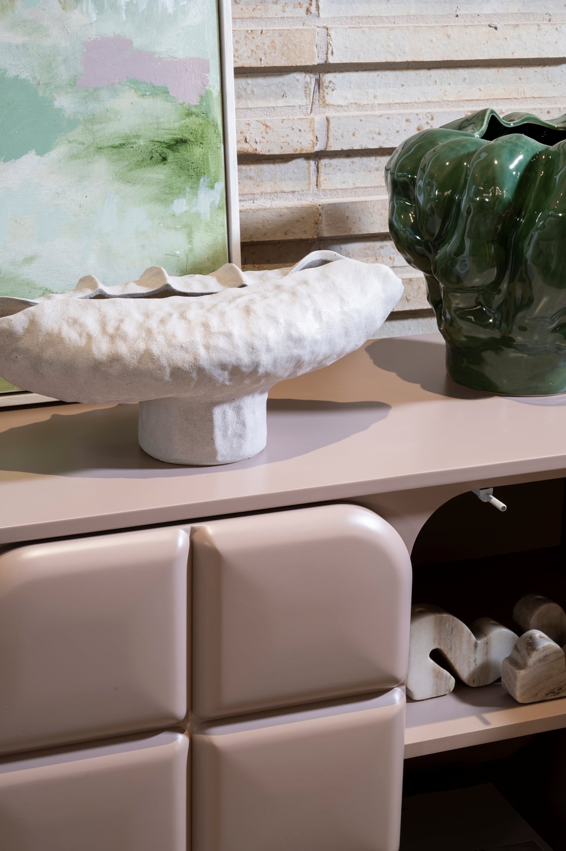Serano 4 Door Sideboard - Dusty Pink - Floor Stock