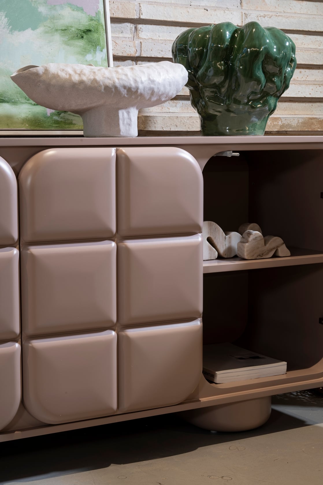 Serano 4 Door Sideboard - Dusty Pink - Floor Stock