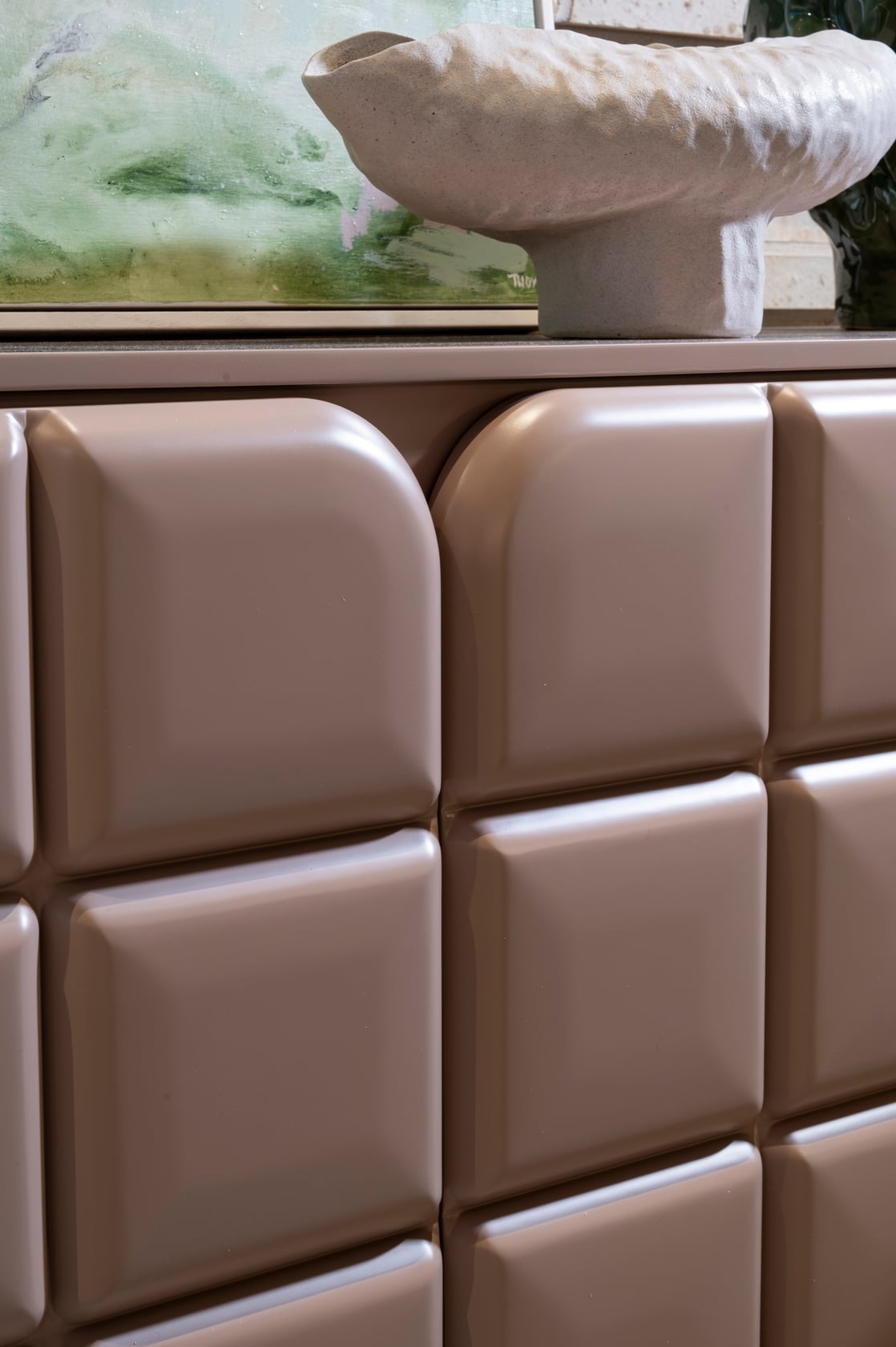 Serano 4 Door Sideboard - Dusty Pink - Floor Stock