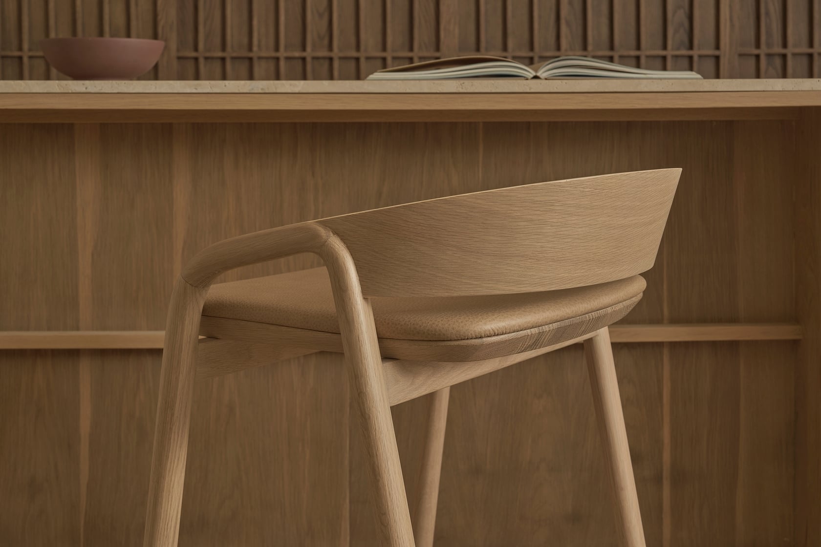 Inlay Counter Stool - Black / Espresso-Heritage 003  - Floor Stock