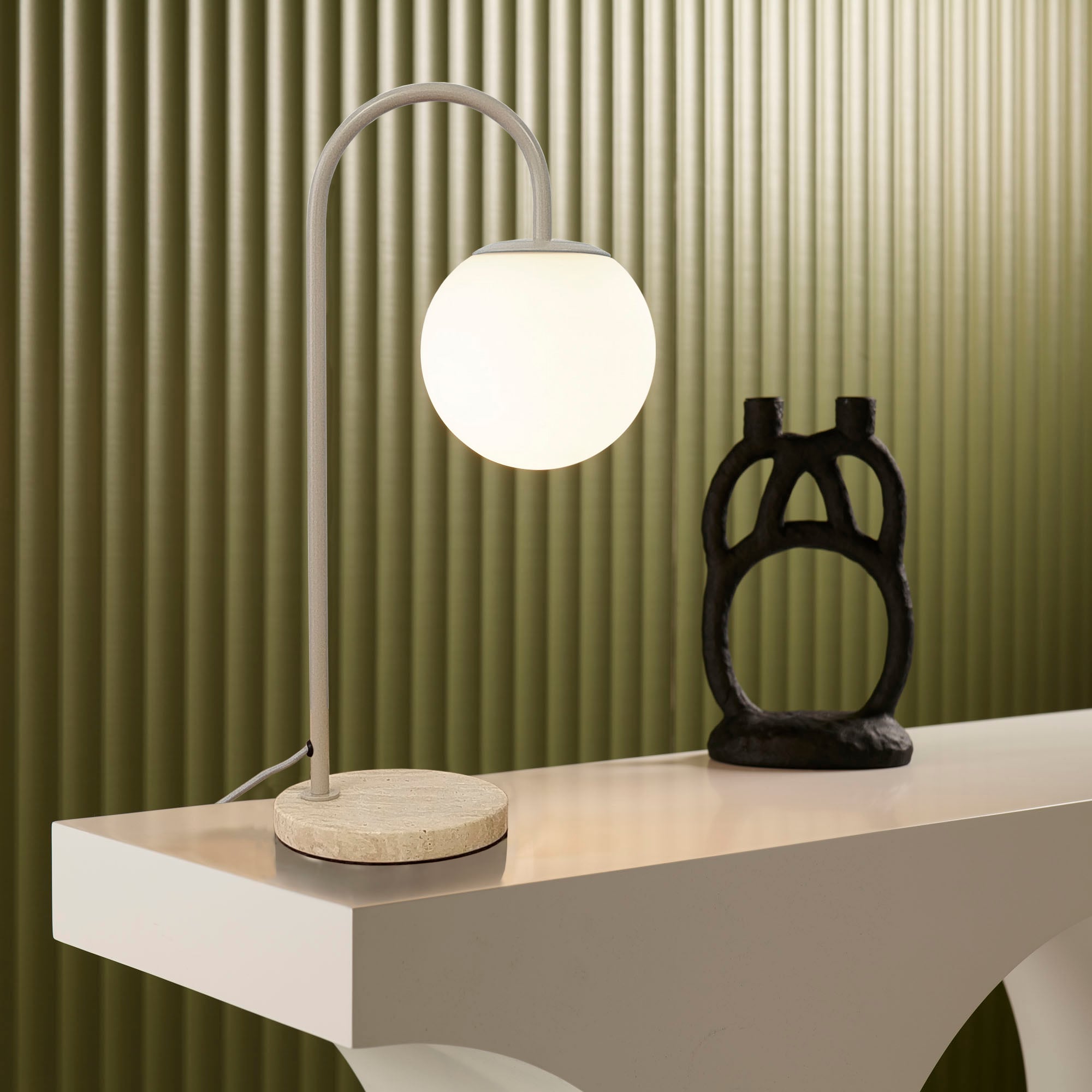 Minti Desk Lamp - Travertine - Floor Stock
