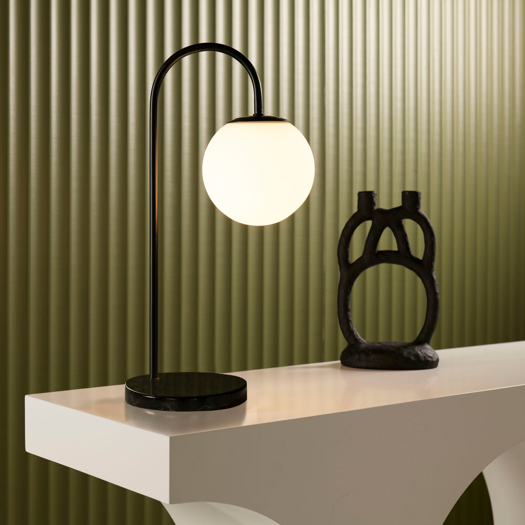 Minti Desk Lamp - Travertine - Floor Stock