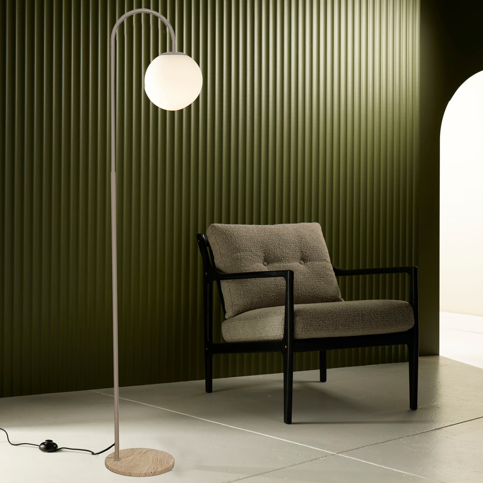 Minti Floor Lamp - Travertine - Floor Stock