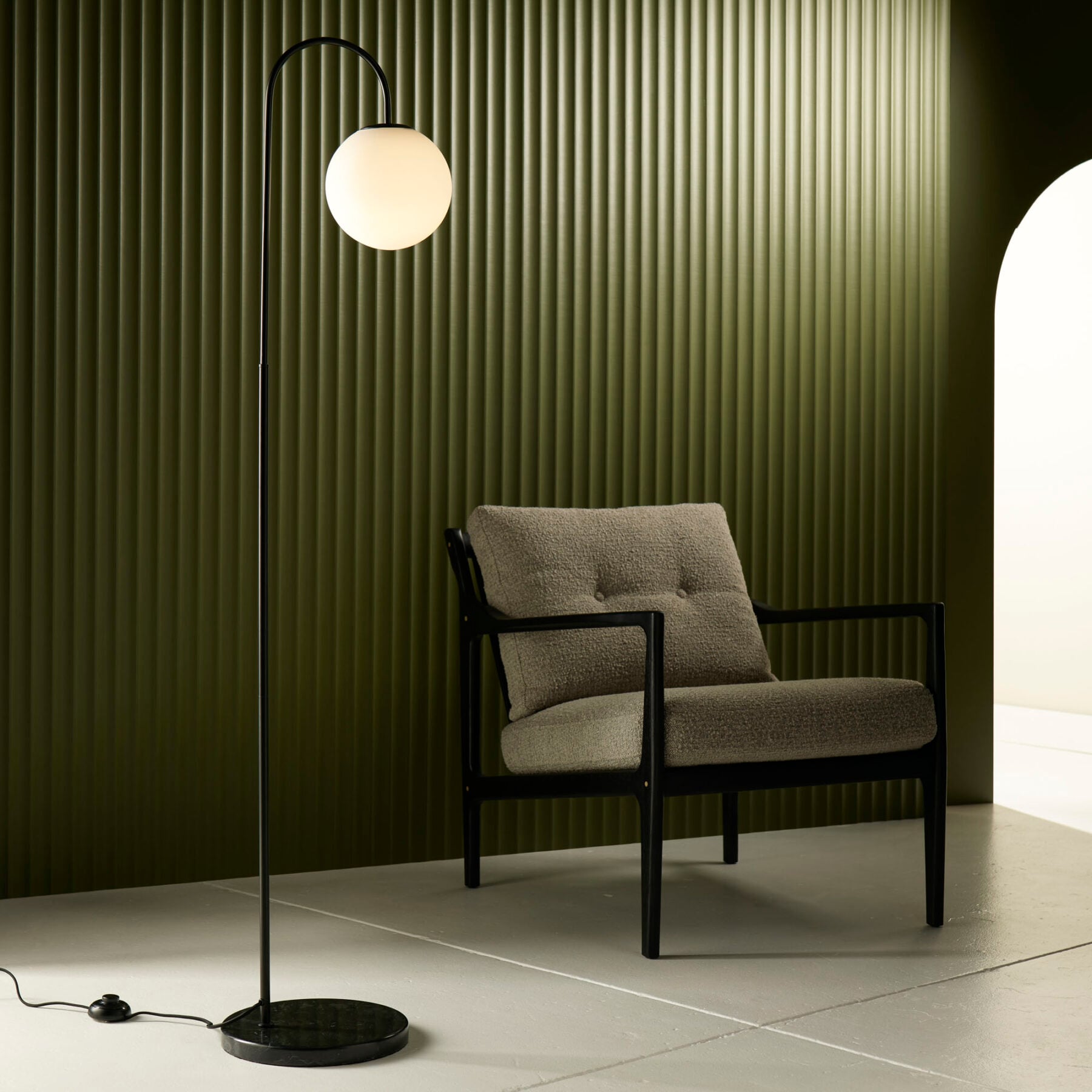 Minti Floor Lamp - Travertine - Floor Stock