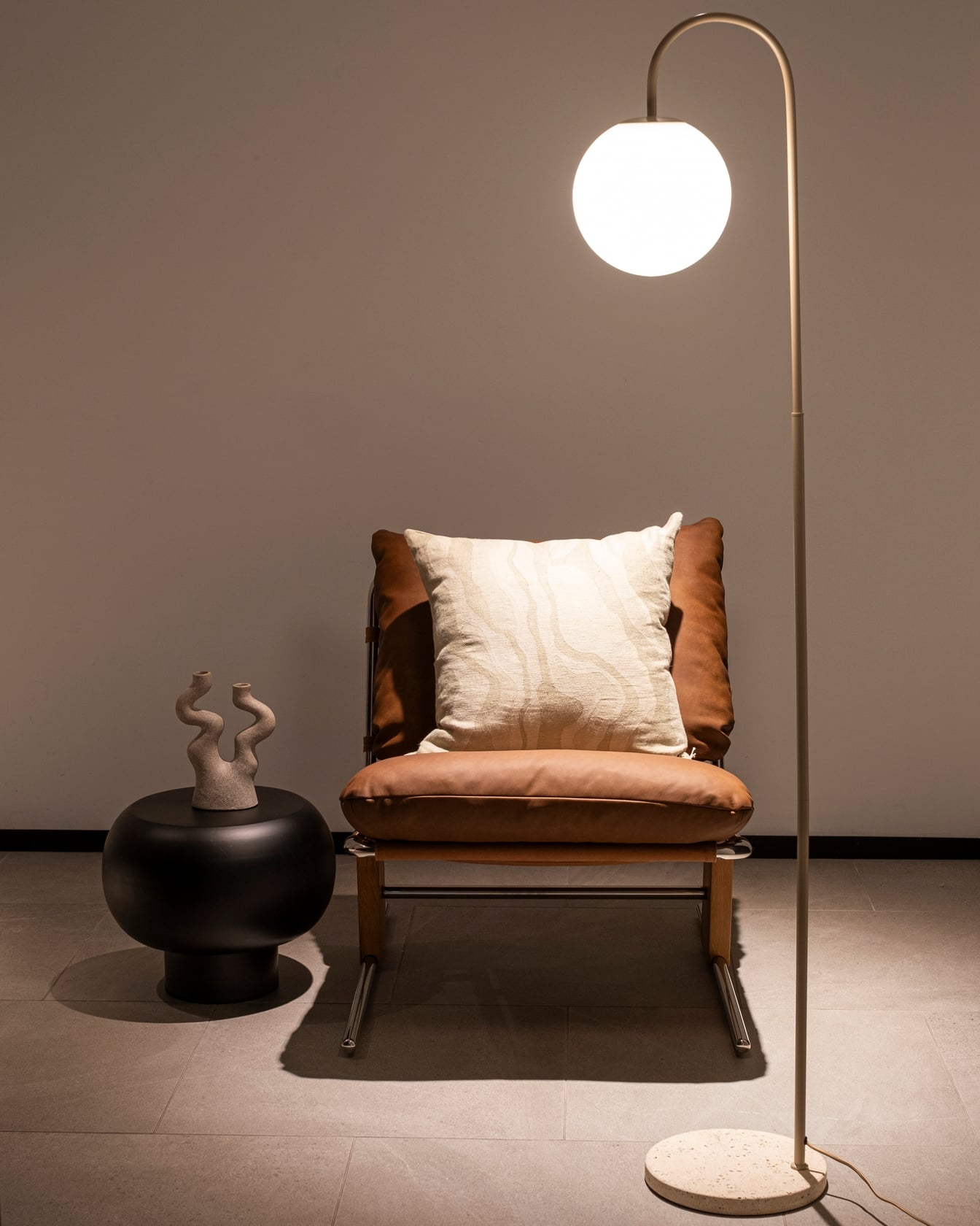 Minti Floor Lamp - Travertine - Floor Stock
